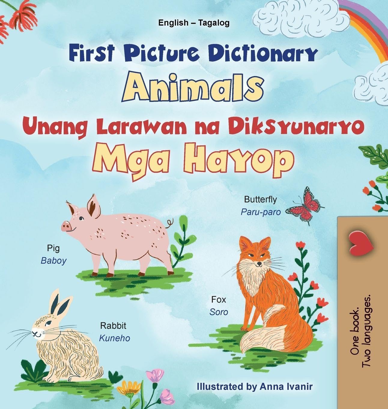First Picture Dictionary - Animals (English Tagalog Bilingual Children's Book) Foreign Languages ​​& Dictionaries
