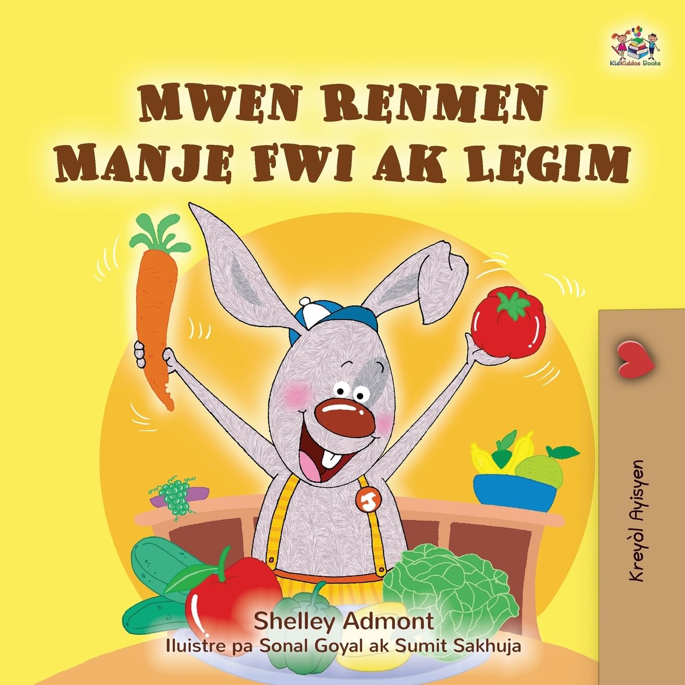 I Love to Eat Fruits and Vegetables (Haitian Creole Book for Kids) Parents & Children