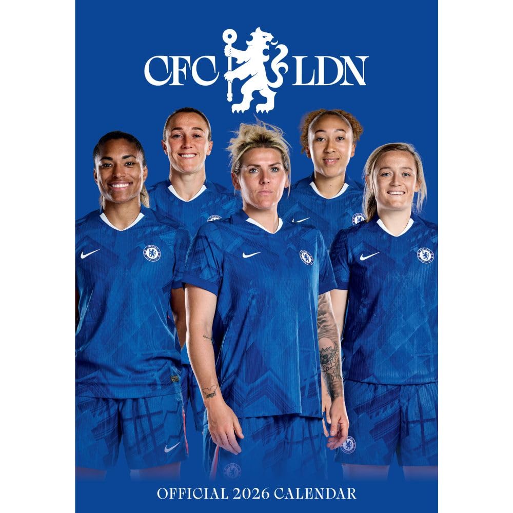 2026 CALENDAR CHELSEA FC WOMEN'S MONTH TO VIEW A3 WALL CALENDAR OFFICIAL PRODUCT Books