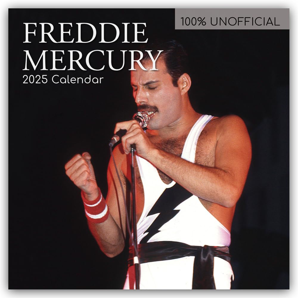 Freddie Mercury 2025 – 16-Monatskalender: Original The Gifted Stationery Co. Ltd (Wall-Kalender) Calendars