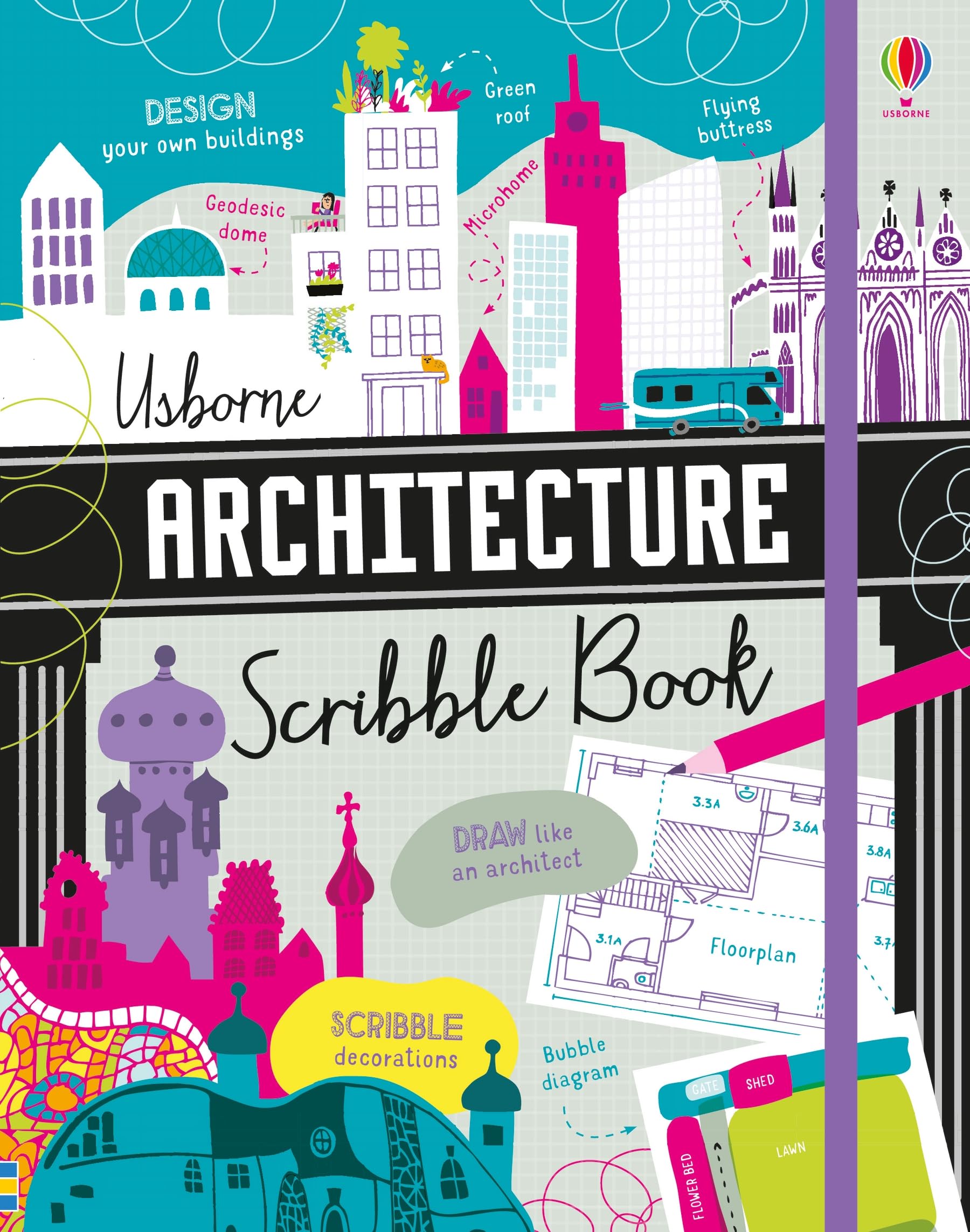 Architecture Scribble Book: Plan Underground Houses and Design Bridges with Puzzles and Ideas for Kids (Ages 7-11) (STEAM Scribble Books) Non-fiction