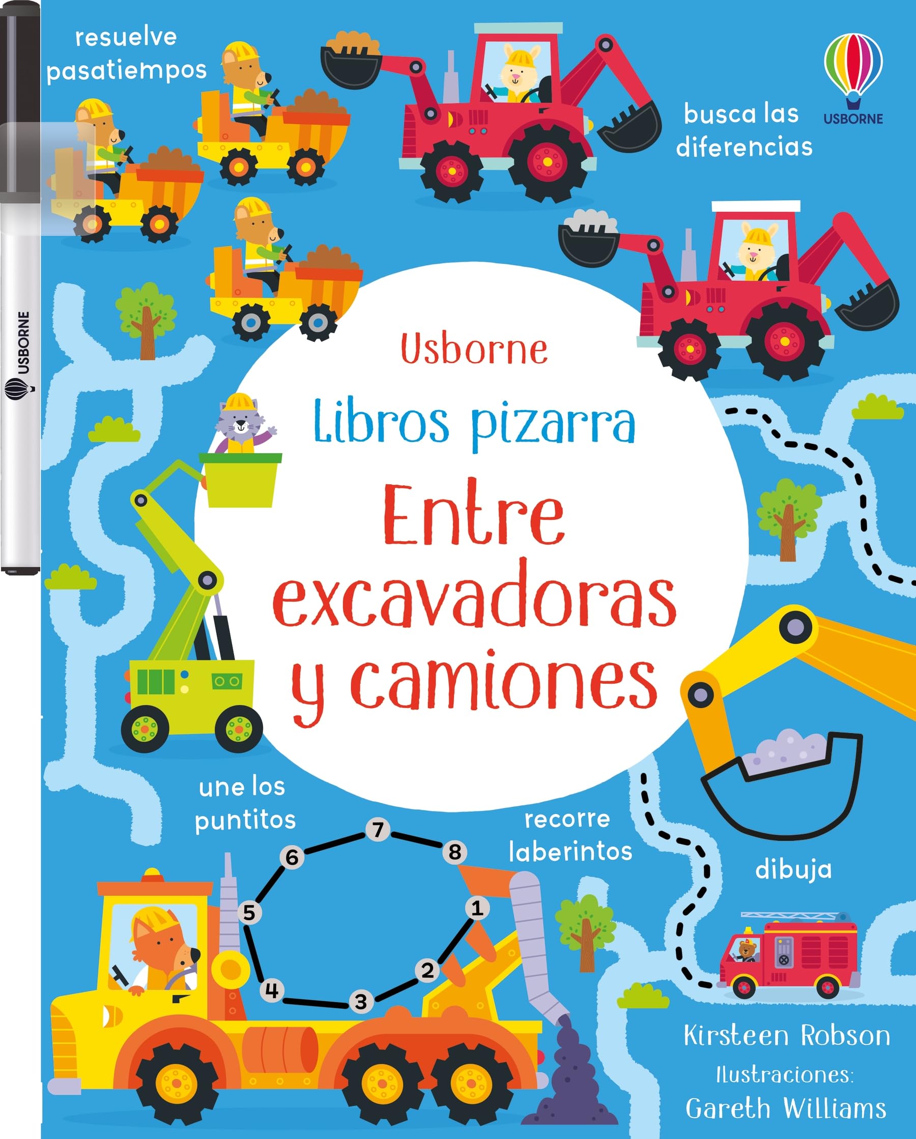 Entre excavadoras y camiones (Libros pizarra con actividades) Non-fiction