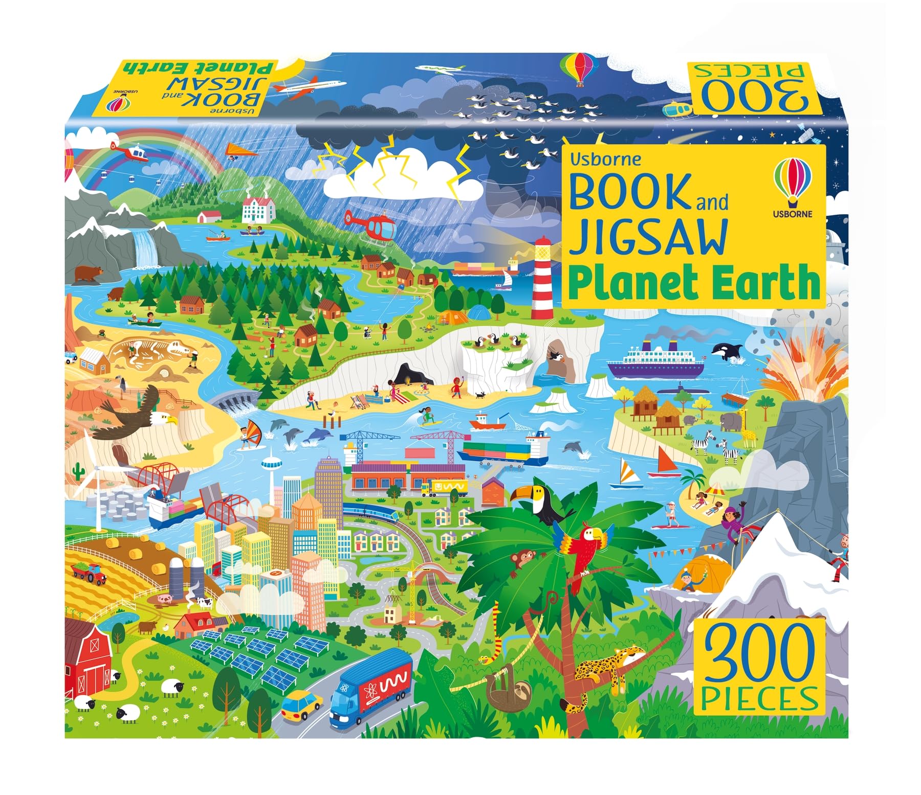 Usborne Book and Jigsaw Planet Earth: An Interactive Exploration of Our World Through a 300-Piece Puzzle and Illustrated Guide on Environments, Climate Change, and More Natural Sciences