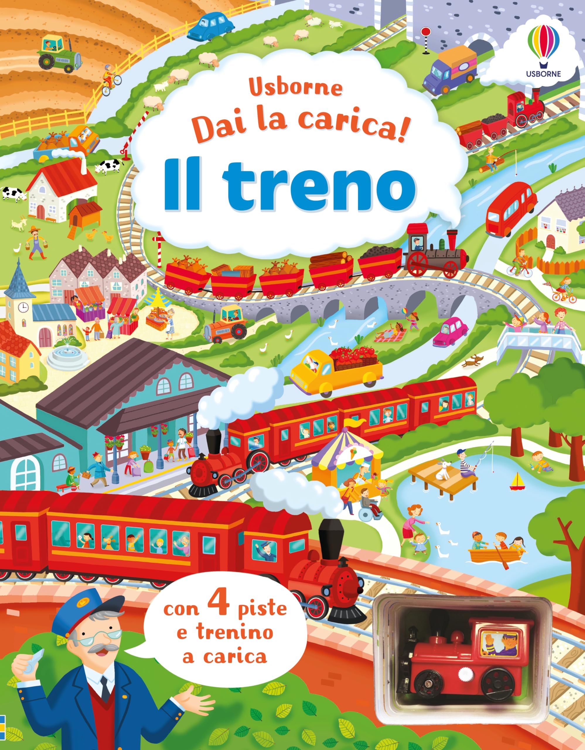 Il treno. Ediz. a colori. Con 4 piste. Con trenino a carica book