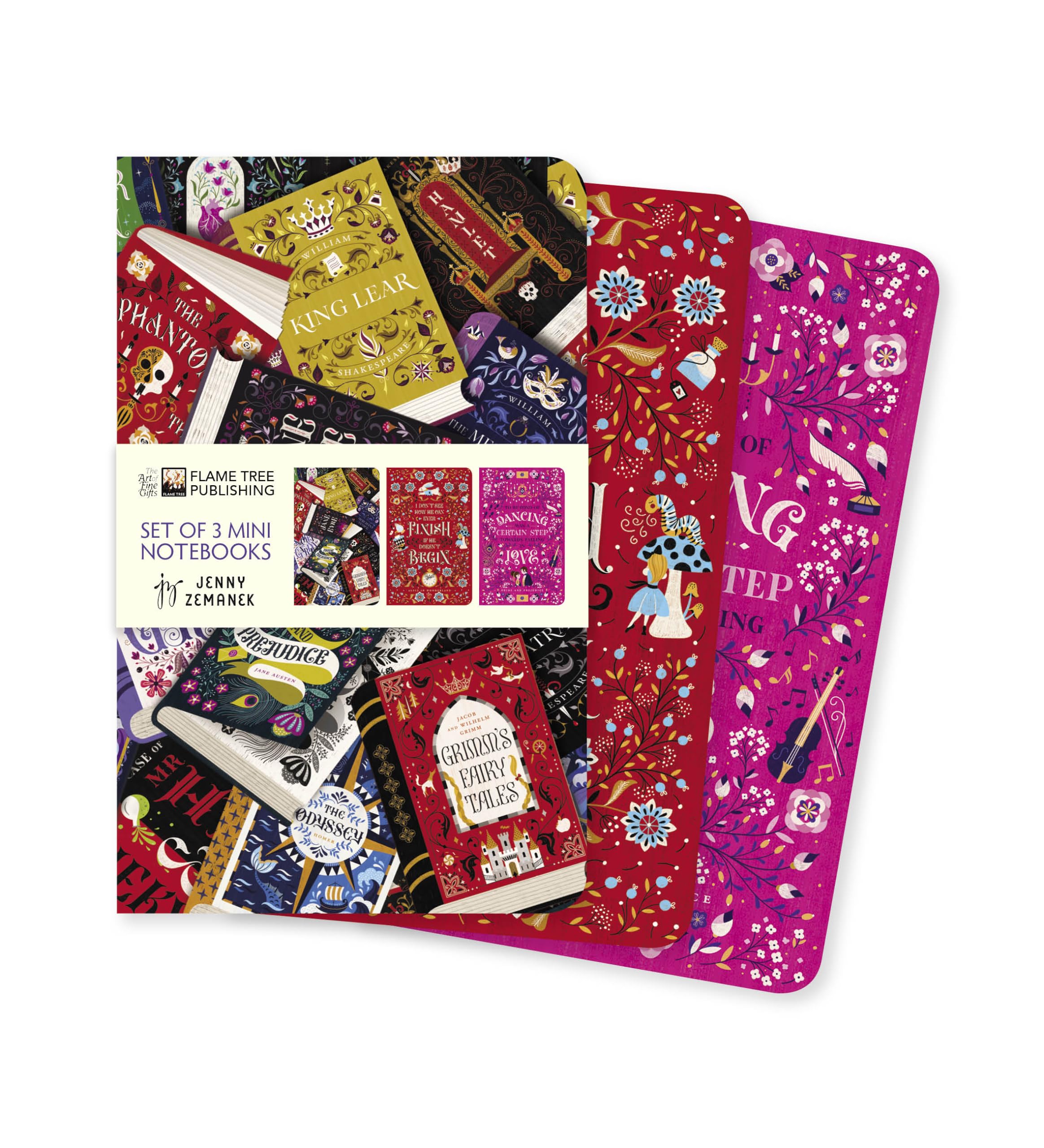 Dreier Set Mini-Notizbücher: Jenny Zemanek: Unser beliebten Mini-Notizbücher im 3er-Pack mit flexiblen, künstlerisch gestalteten Einbänden mit jeweils ... des Künstlers (Mini-Notizbücher (3er-Pack)) Media & Communication