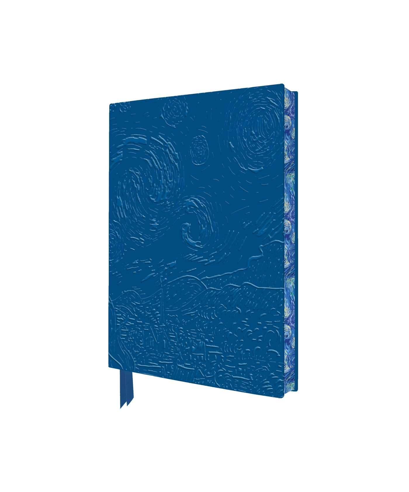 Exquisit Premium Notizbuch DIN A6: Vincent van Gogh, Sternennacht: Unser hochwertiges, liniertes Blankbook mit Softcovereinband aus Kunstleder mit ... künstlerisch gestaltetem Buchschnitt Media & Communication