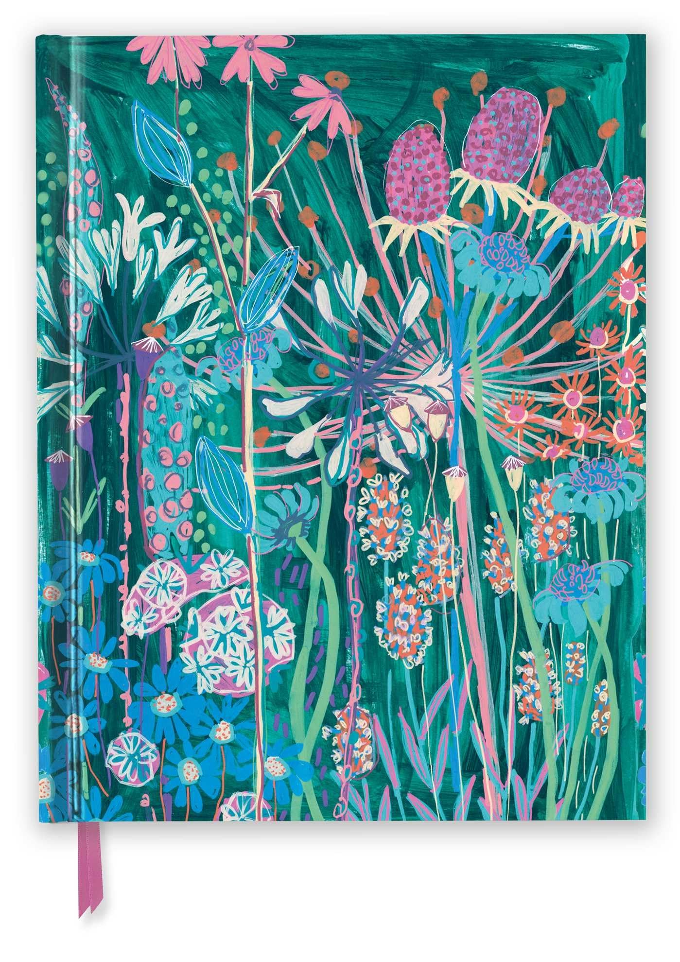 Premium Skizzenbuch: Lucy Innes Williams, Blau-Grünes Gartenhaus: Unser hochwertiges Blankbook mit festem, künstlerisch geprägtem Einband im Format 28 cm x 21,6 cm Film, Art & Culture