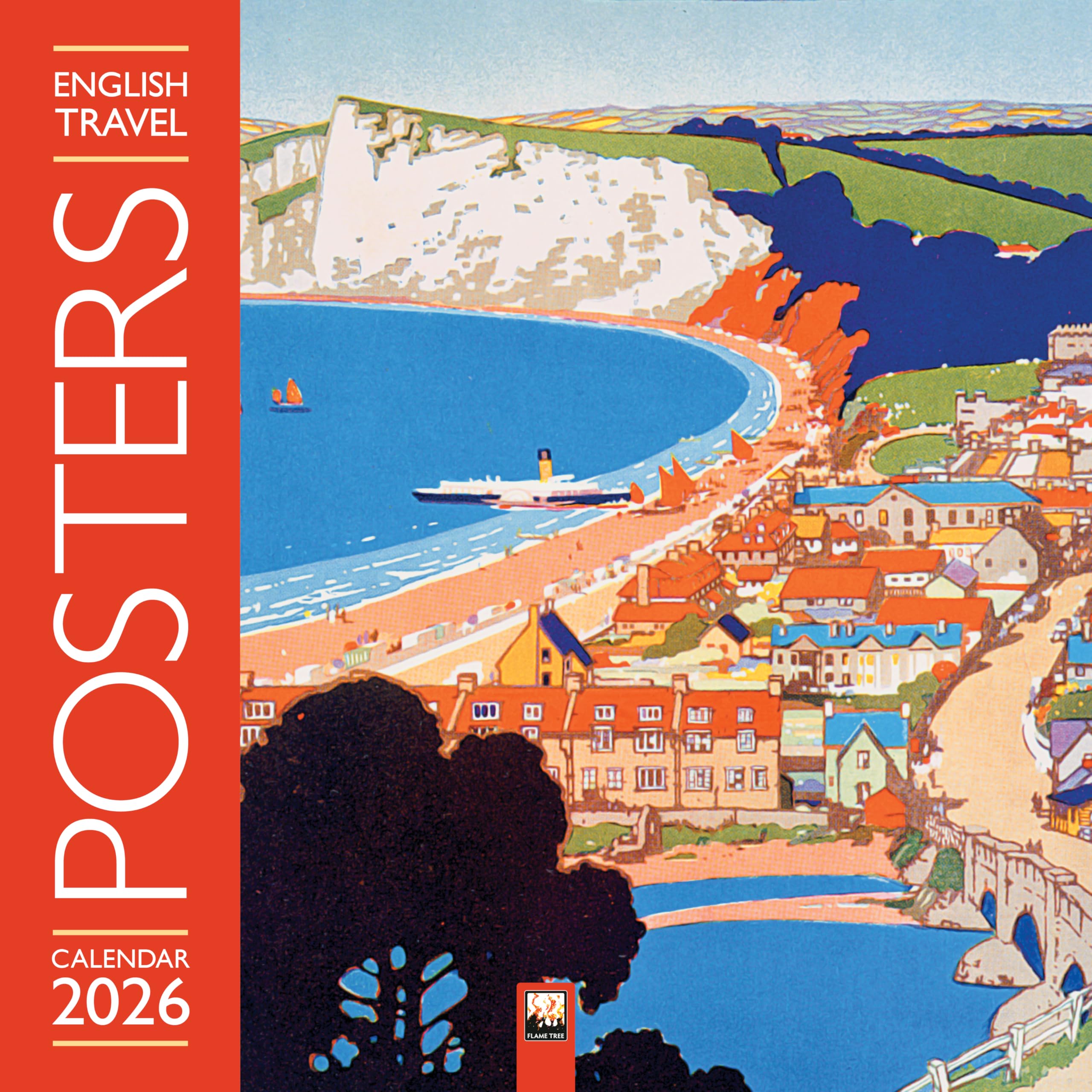 English Travel Posters Wall Calendar 2026 (Art Calendar) Film, Art & Culture