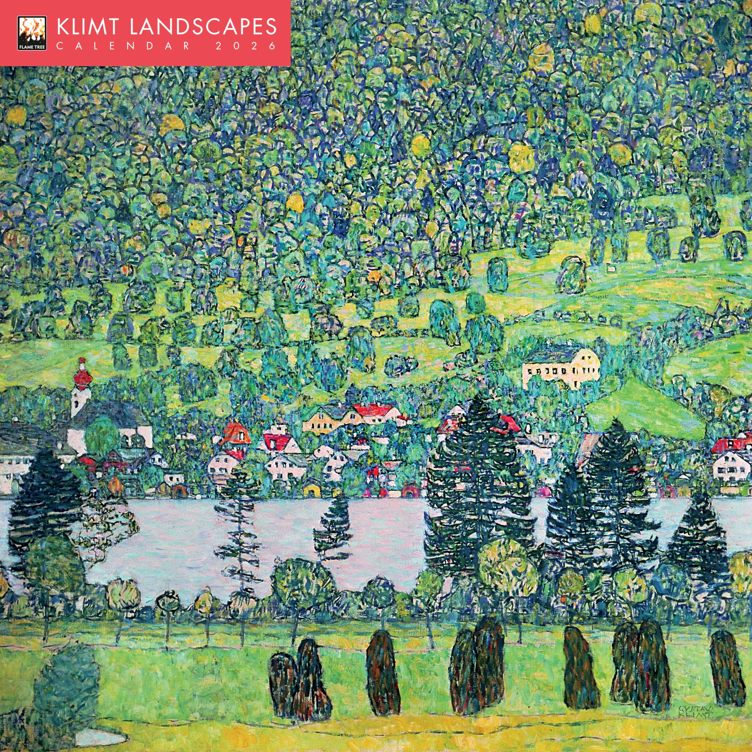 Gustav Klimt Landscapes – Gustav Klimt Landschaften 2026 – Original Flame Tree Publishing-Kalender (Wall-Kalender) Film, Art & Culture
