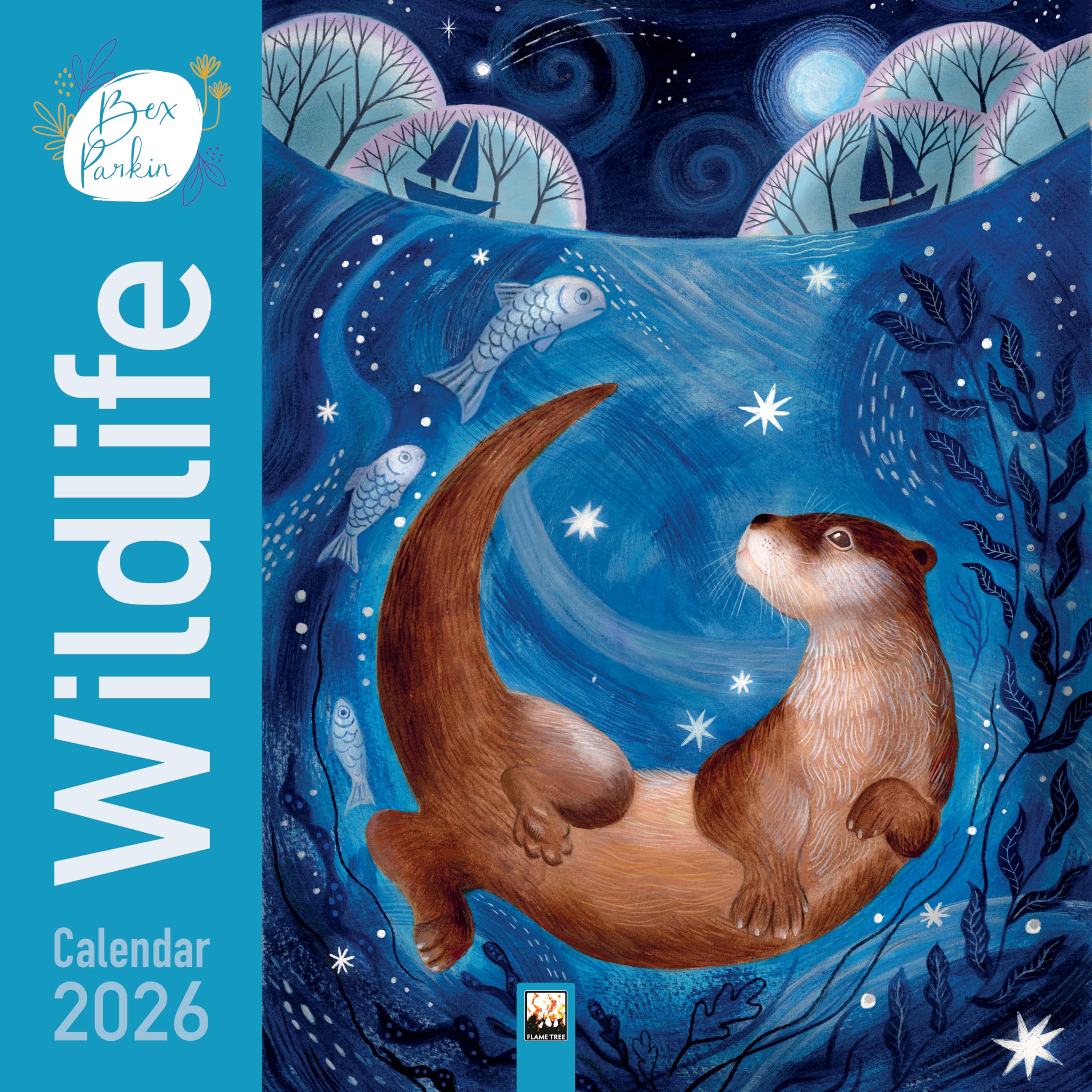 Bex Parkin, Wildlife – Kunstkalender 2026 – Original Flame Tree Publishing-Kalender (Wall-Kalender) Film, Art & Culture
