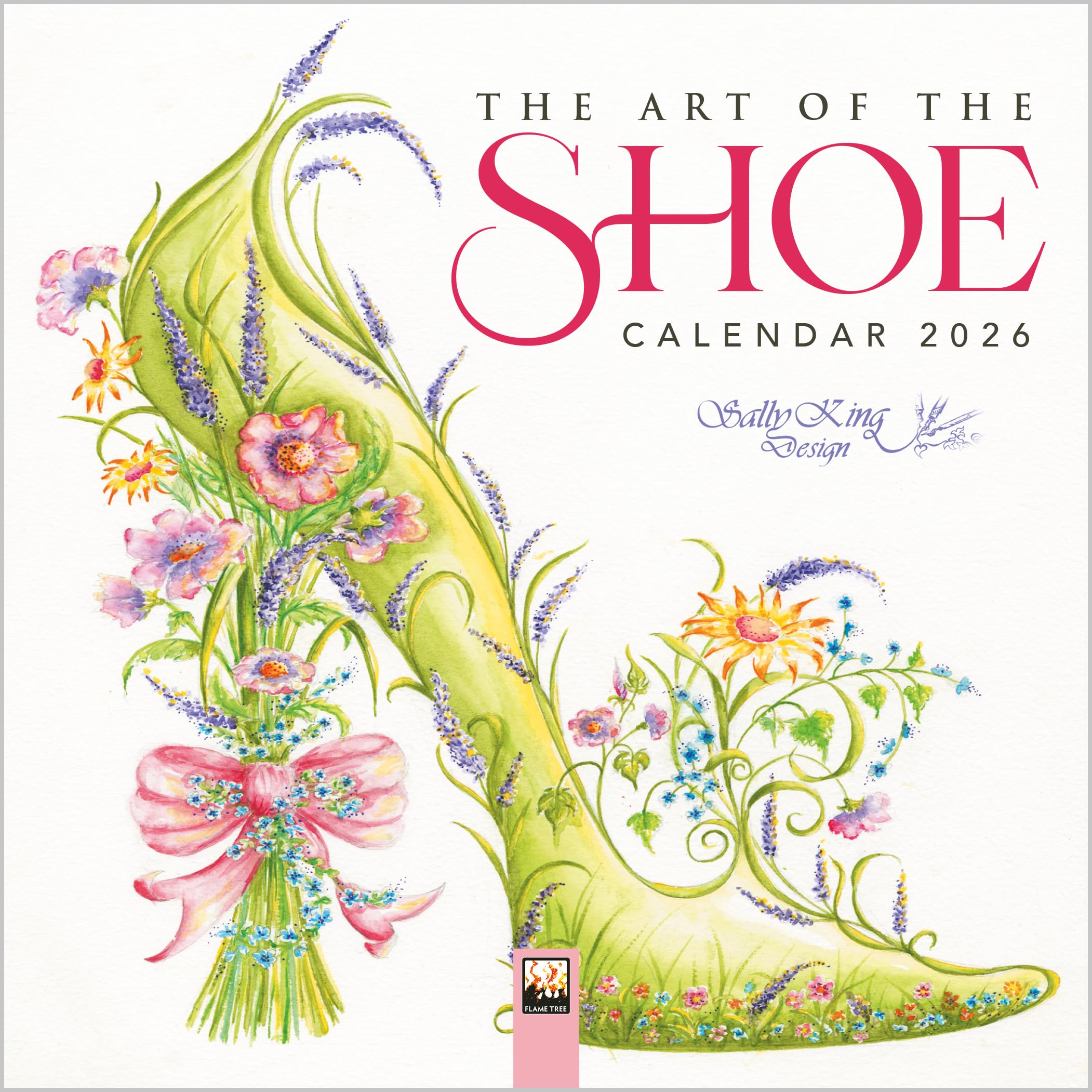 The Art of the Shoe by Sally King Design Mini Wall Calendar 2026 (Art Calendar) Film, Art & Culture