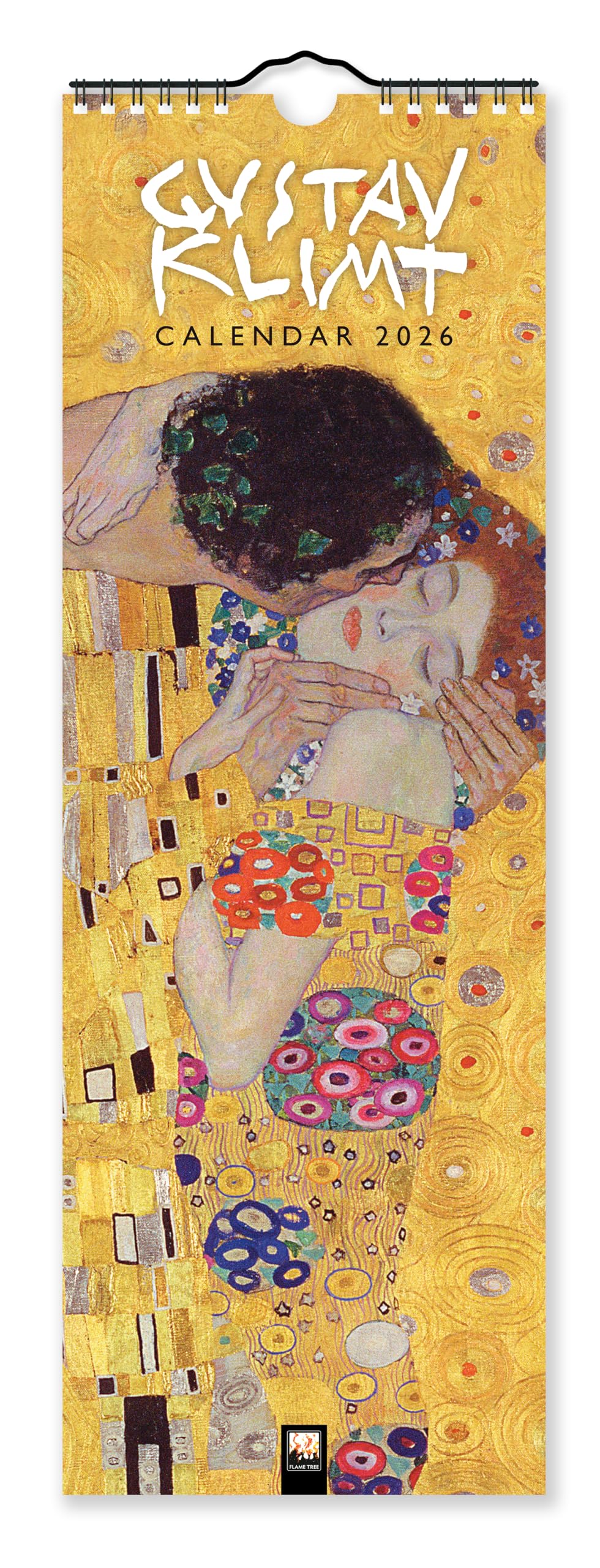 Gustav Klimt – Slimline-Kalender 2026 – Original Flame Tree Publishing-Kalender Slimeline Film, Art & Culture