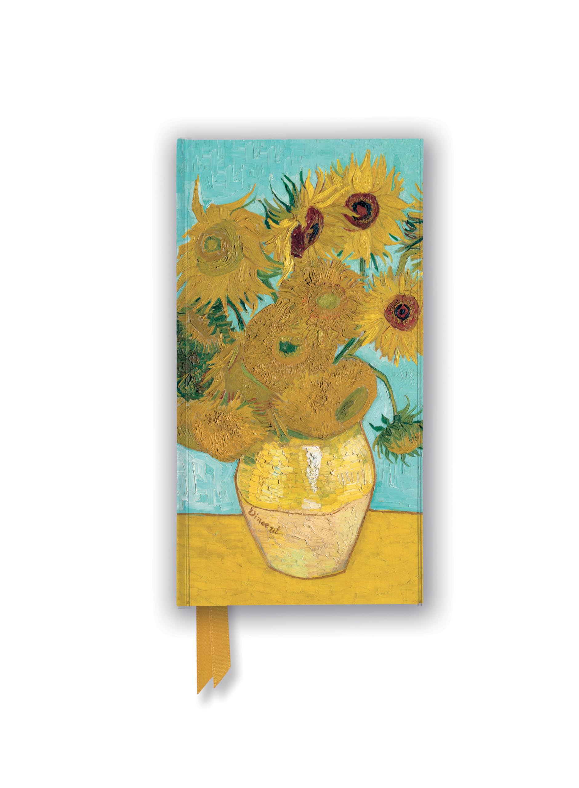 Schmales Hardcover-Notizbuch: Vincent van Gogh, Sonnenblumen: Unser hochwertiges, liniertes Blankbook mit festem, künstlerisch geprägtem Einband (Schmale Hardcover-Notizbücher) Media & Communication