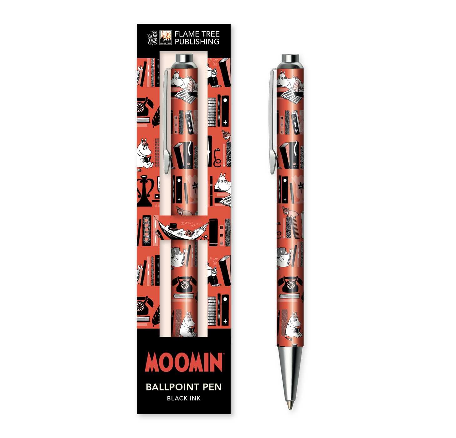 Premium Kugelschreiber: Tove Jansson, Mumin Bücherregale: Unser Hochwertiger Ballpoint Pen in einer dekorativen Geschenkbox und mit auswechselbarer Kugelschreibermine (Kugeschreiber mit Kunstmotiv) Manga