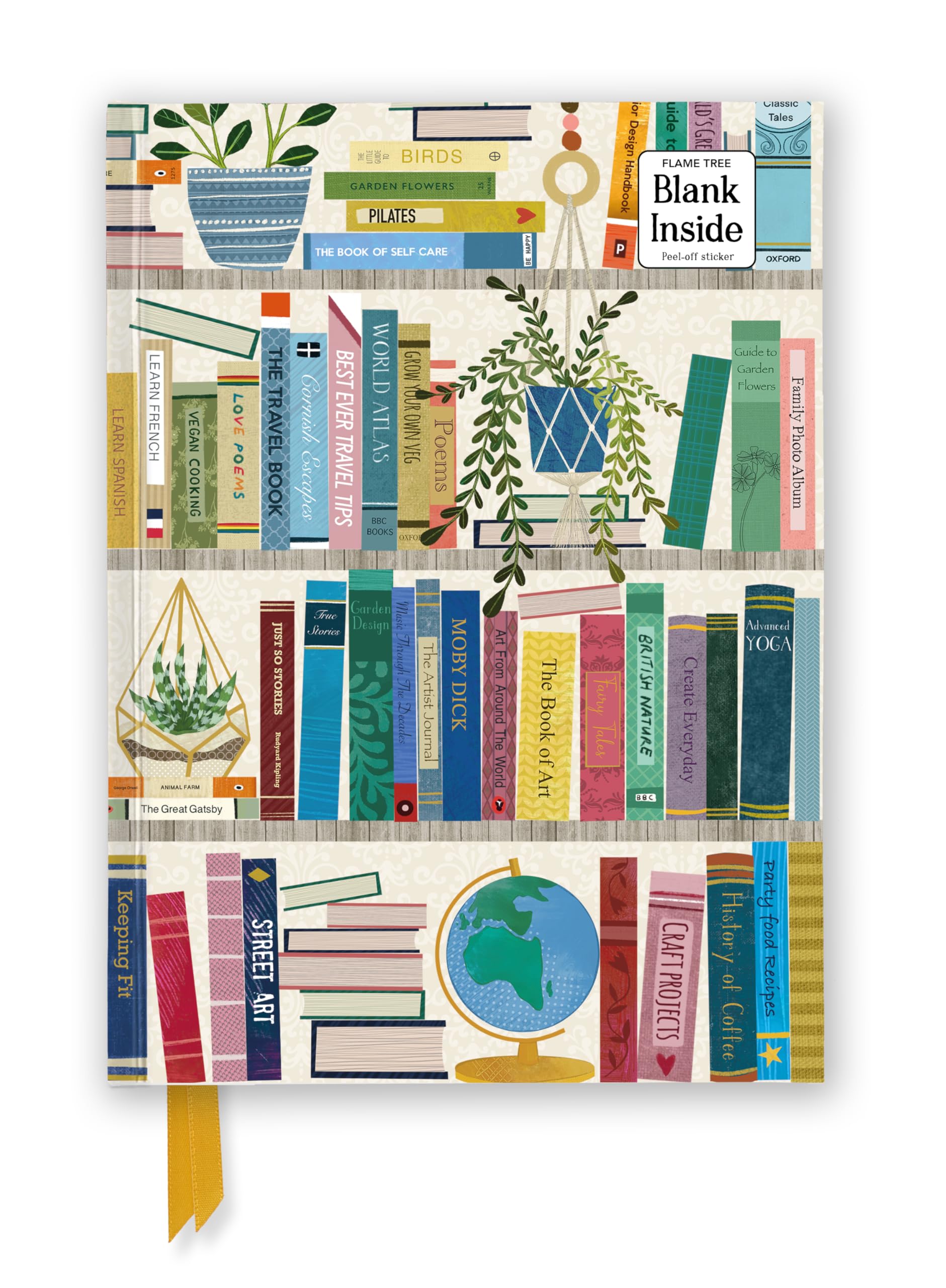 Premium Notizbuch Blank DIN A5: Georgia Breeze, Bücherregal: Unser hochwertiges Blankbook mit festem, künstlerisch geprägtem Einband (Premium Notizbuch DIN A 5 mit Magnetverschluss) Media & Communication