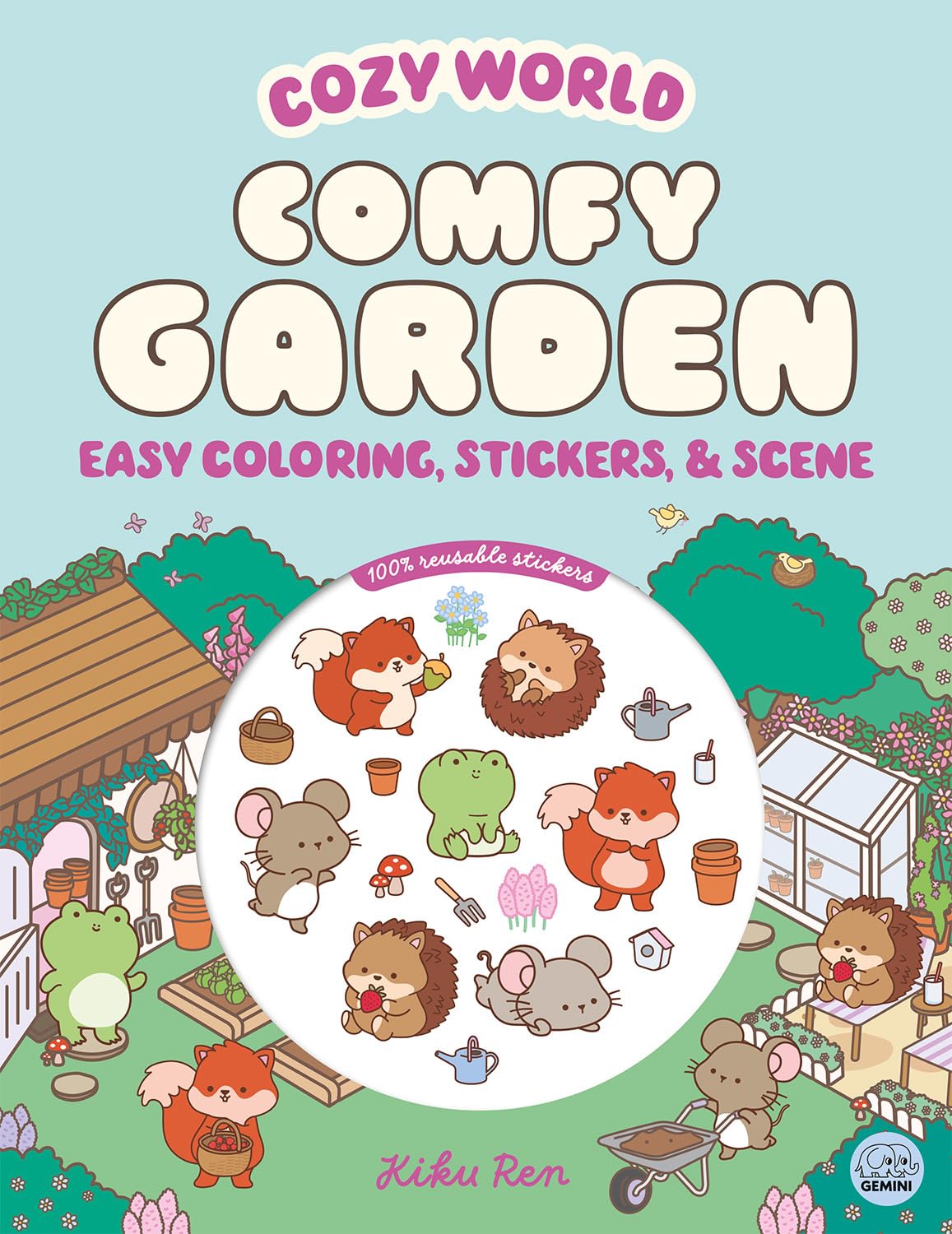 Cozy World Comfy Garden: Easy Coloring and Sticker Scene for Teens, Young Adults, and Adults Hobbies & Crafts