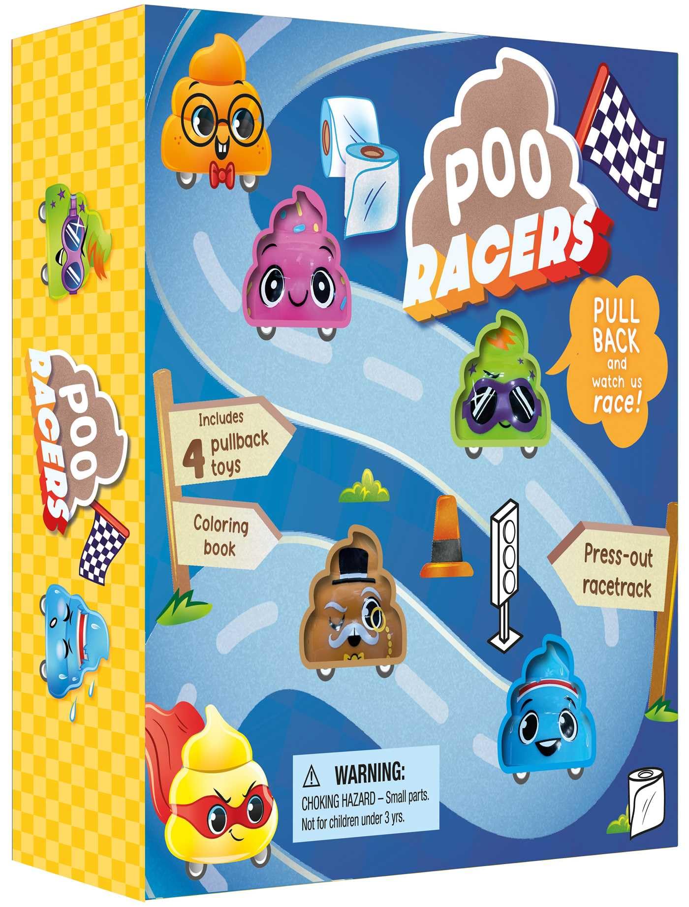 Poo Racers: With 4 Pullback Toys & a Coloring Book Novels & Short Stories