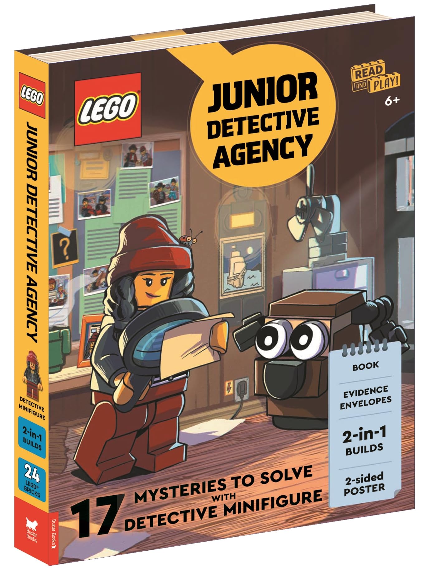 LEGO® Books: Junior Detective Agency (with detective minifigure, dog mini-build, 2-sided poster, play scene, evidence envelopes and LEGO elements) Non-fiction