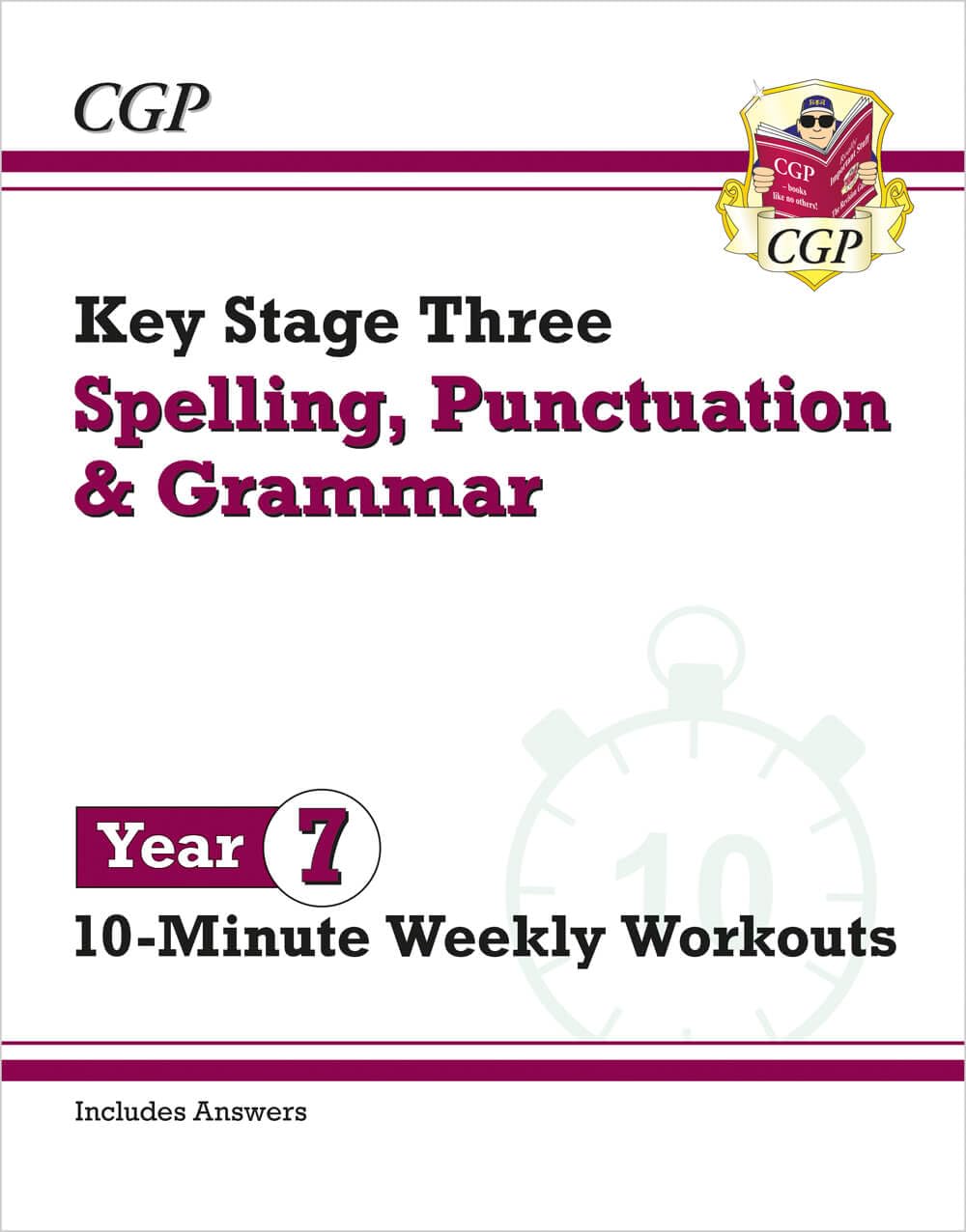 KS3 Year 7 Spelling, Punctuation and Grammar 10-Minute Weekly Workouts (CGP KS3 10-Minute Tests) Professional & Reference Books