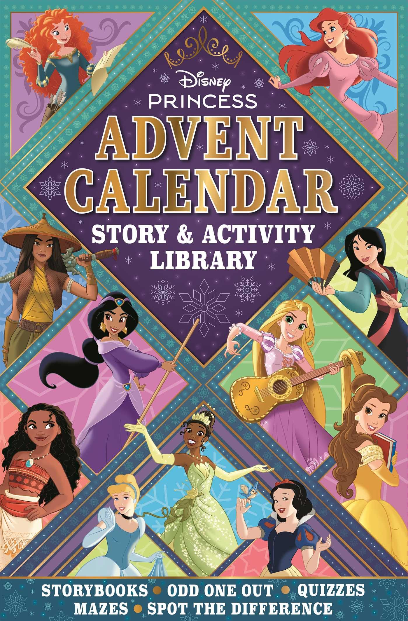 Disney Princess 5-in-1 Advent Calendar: Story & Activity Library With 24 Books to Open Every Day Leading Up to Christmas Non-fiction