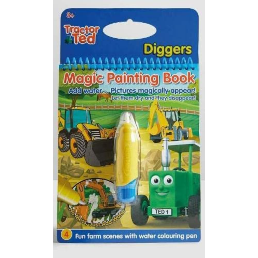 Tractor Ted Magic Painting Book - Diggers: Reusable Mess Free Children painting book (Magic painting books, Band 3) Tiptoi & Games