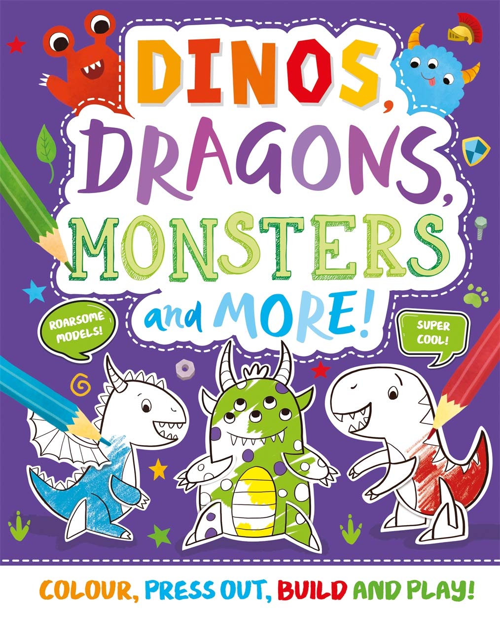 Dinos, Dragons, Monsters and More! (Colour and Craft) Hobbies & Crafts