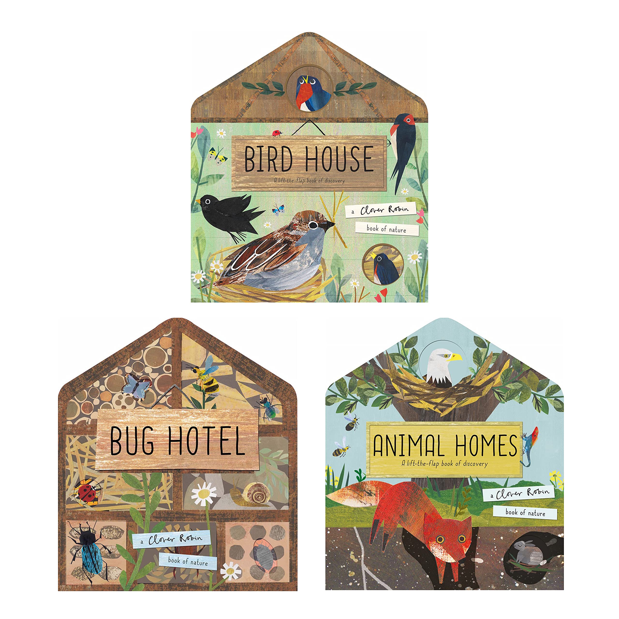 A Clover Robin Book of Nature Serie 3 Bücher-Lift-the-Flap-Sammlungsset (Vogelhaus, Käferhotel und Tierheime) Suspense & Thrillers