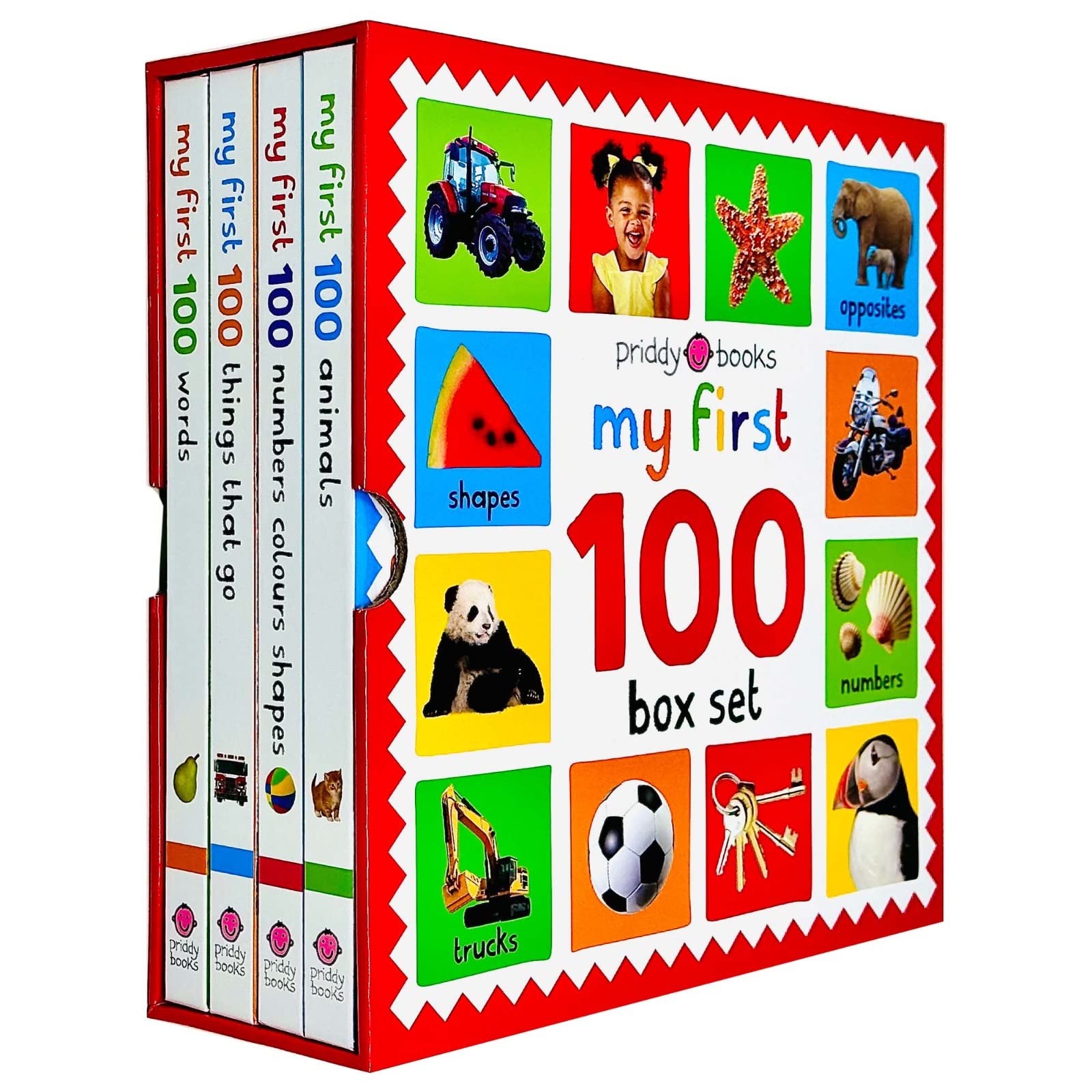 My First 100 Box Set 4 Books Collection (First 100 Words, Numbers Colors Shapes, First 100 Animals & First 100 things that Go) Non-fiction