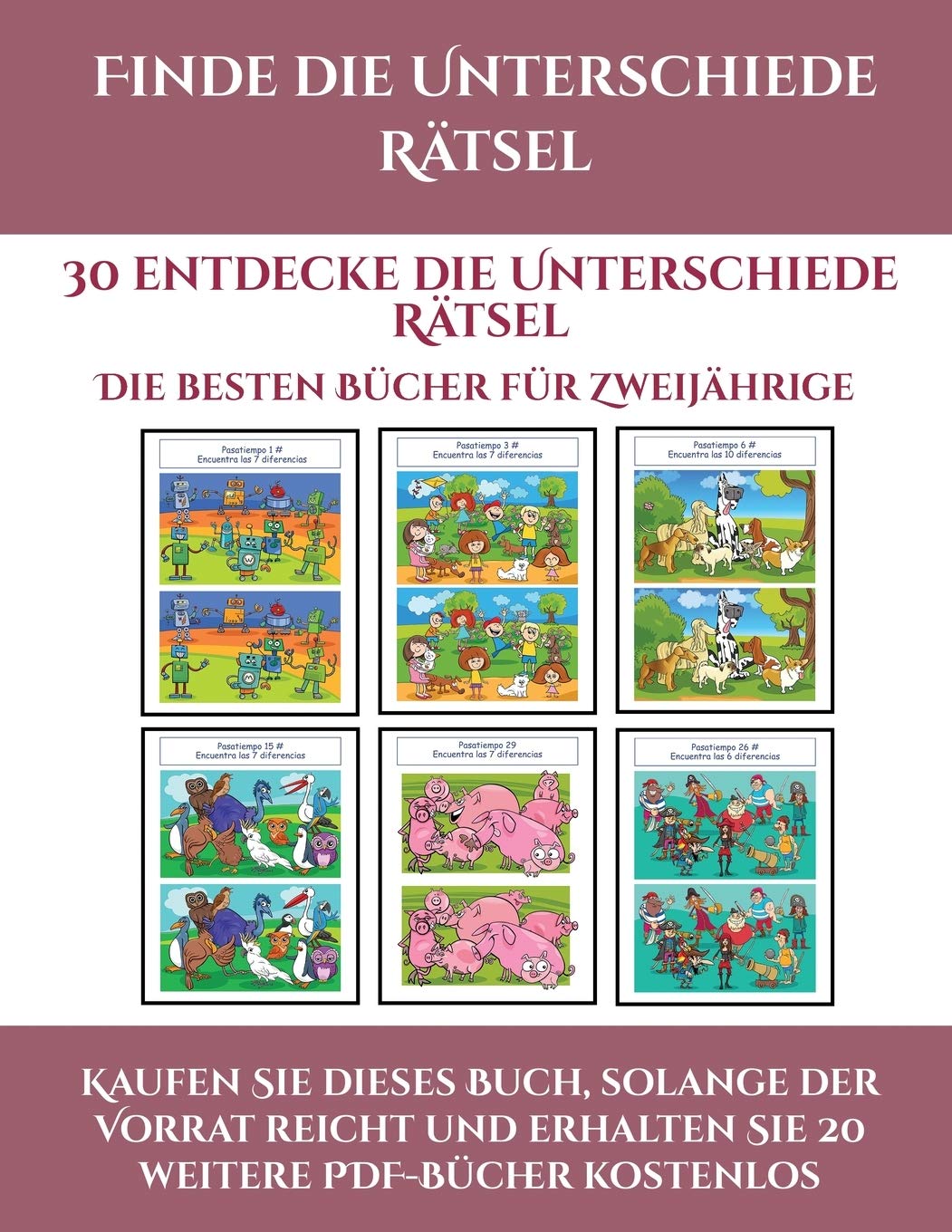 Die besten Bucher fur Zweijahrige (Finde die Unterschiede Ratsel): 30 entdecke die Unterschiede Ratsel Study Guides