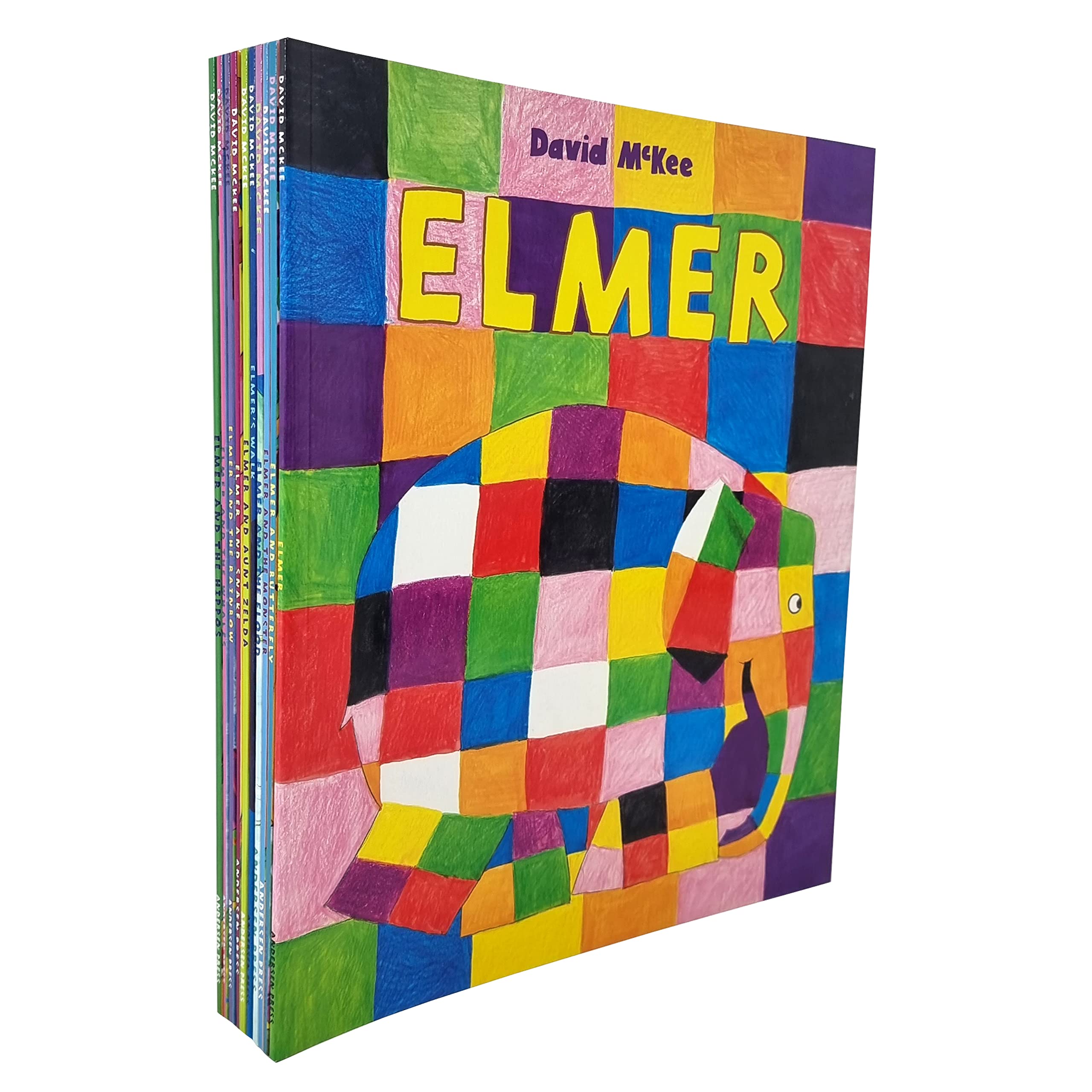 花格子大象艾玛10册套装 英文原版 Elmer 10 Book Collection Set 大卫·麦基 绘本3-6岁 套装 弘书阁进口原版 Books