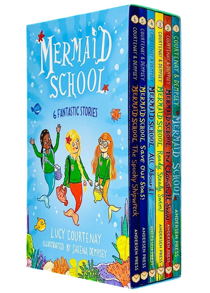 Mermaid School Series 6 Books Collection Box Set By Courtenay & Dempsey (Mermaid School, The Clamshell Show, Ready, Steady, Swim!, All Aboard!, Save Our Seas! & The Spooky Shipwreck) book