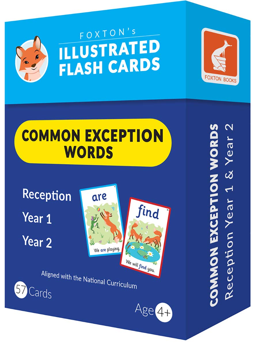 Common Exception Words Flash Cards: Reception, Year 1 and Year 2 Words - Perfect for Home Learning - with 109 Colourful Illustrations Professional & Reference Books