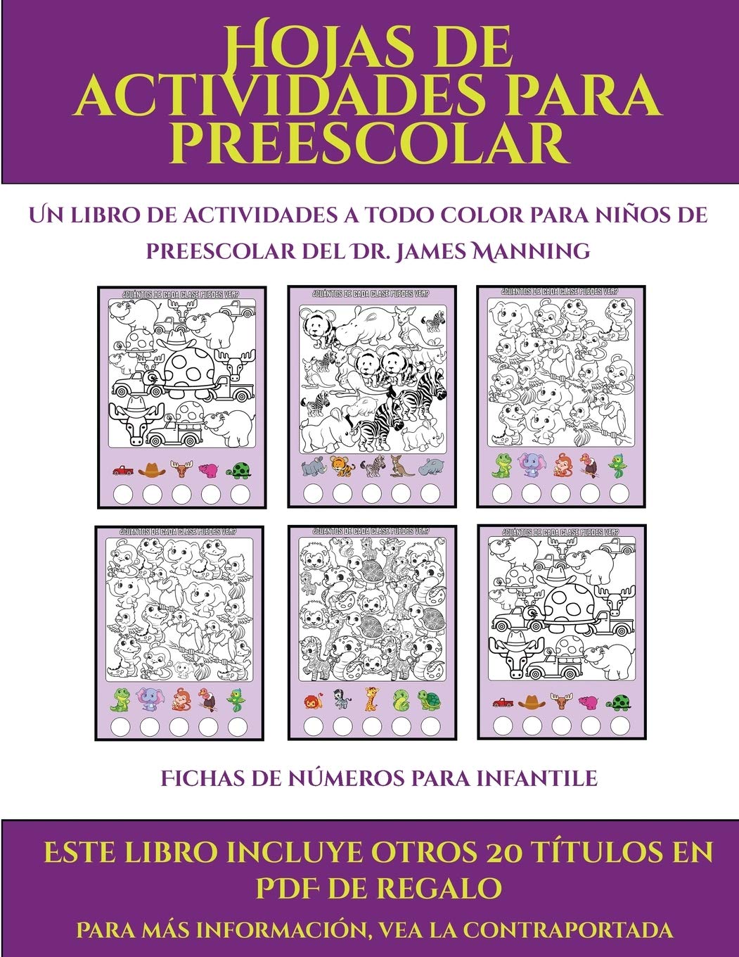 Fichas de números para infantile (Hojas de actividades para preescolar): Este libro contiene 30 fichas con actividades a todo color para niños de 4 a 5 años Study Guides