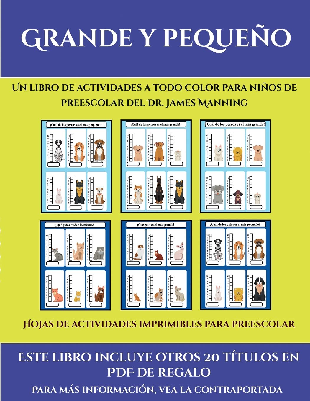 Hojas de actividades imprimibles para preescolar (Grande y pequeño): Este libro contiene 30 fichas con actividades a todo color para niños de 4 a 5 años Study Guides