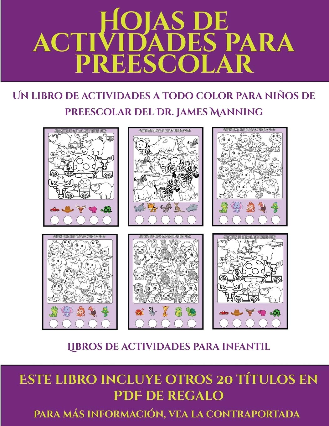 Libros de actividades para infantil (Hojas de actividades para preescolar): Este libro contiene 30 fichas con actividades a todo color para niños de 4 a 5 años Study Guides