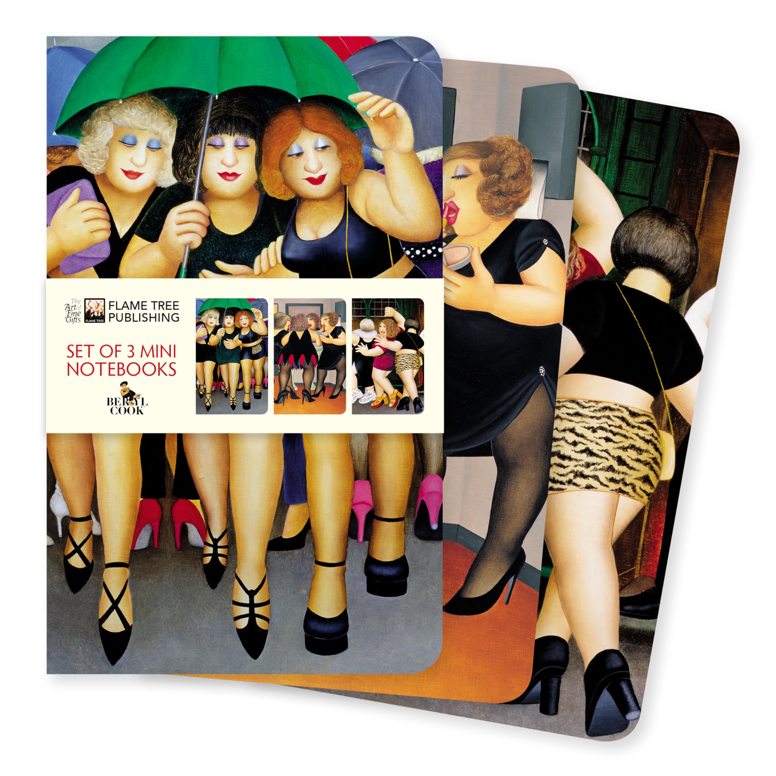 Dreier Set Mini-Notizbücher: Beryl Cook: Unser beliebten Mini-Notizbücher im 3er-Pack mit flexiblen, künstlerisch gestalteten Einbänden mit jeweils ... des Künstlers (Mini-Notizbücher (3er-Pack)) Media & Communication