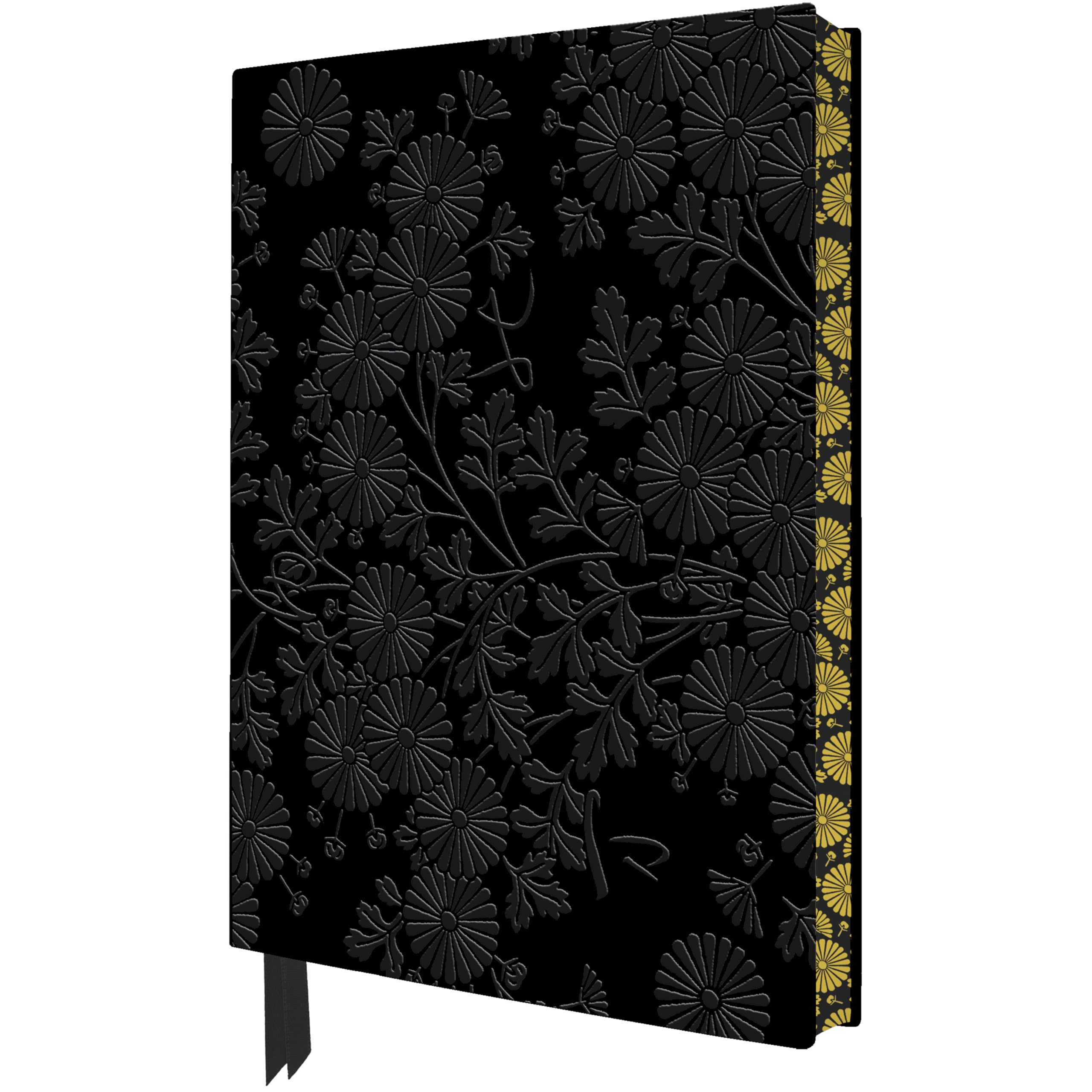 Exquisit Premium Notizbuch DIN A5: Uematsu Hobi, Box mit Chrysanthemen verziert: Unser hochwertiges, liniertes Blankbook mit Softcovereinband aus ... künstlerisch gestaltetem Buchschnitt Media & Communication