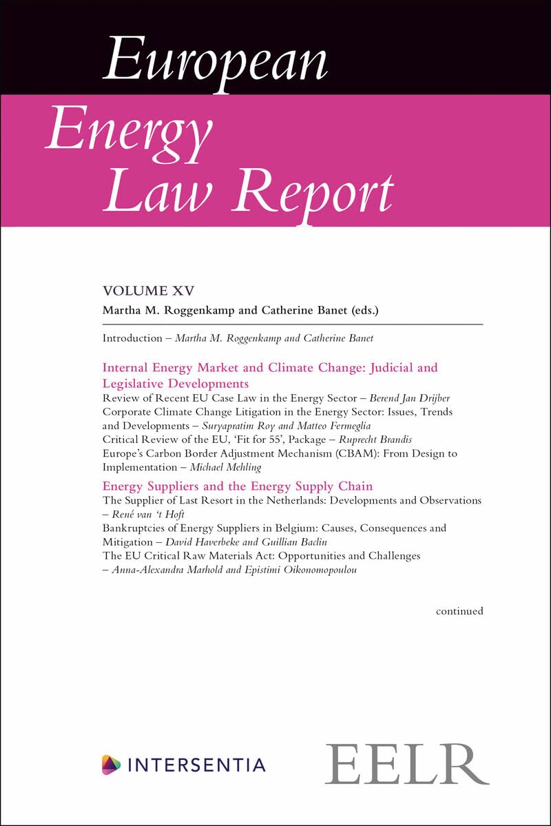 European Energy Law Report XV (European Energy Law Reports) Law