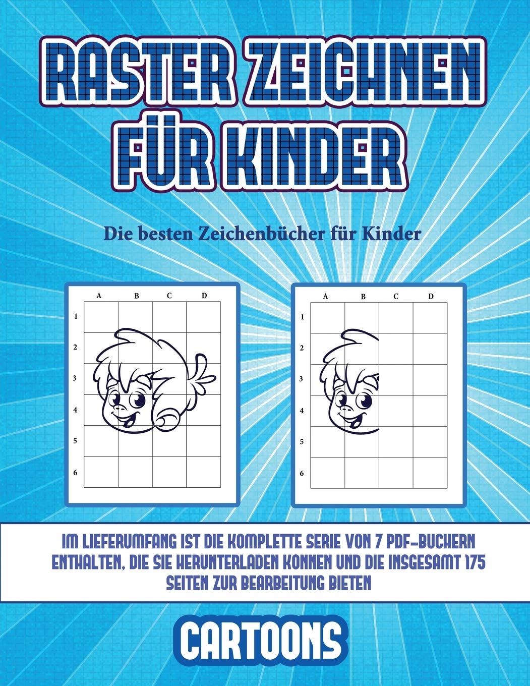 Die besten Zeichenbücher für Kinder (Raster zeichnen für Kinder - Cartoons): Dieses Buch bringt Kindern bei, wie man Comic-Tiere mit Hilfe von Rastern zeichnet Non-fiction