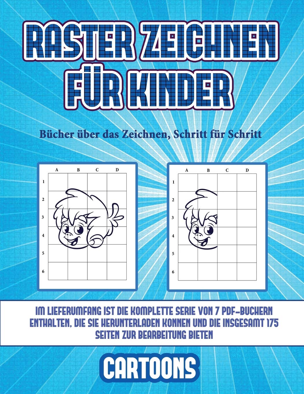 Bücher über das Zeichnen, Schritt für Schritt (Raster zeichnen für Kinder - Cartoons): Dieses Buch bringt Kindern bei, wie man Comic-Tiere mit Hilfe von Rastern zeichnet Non-fiction