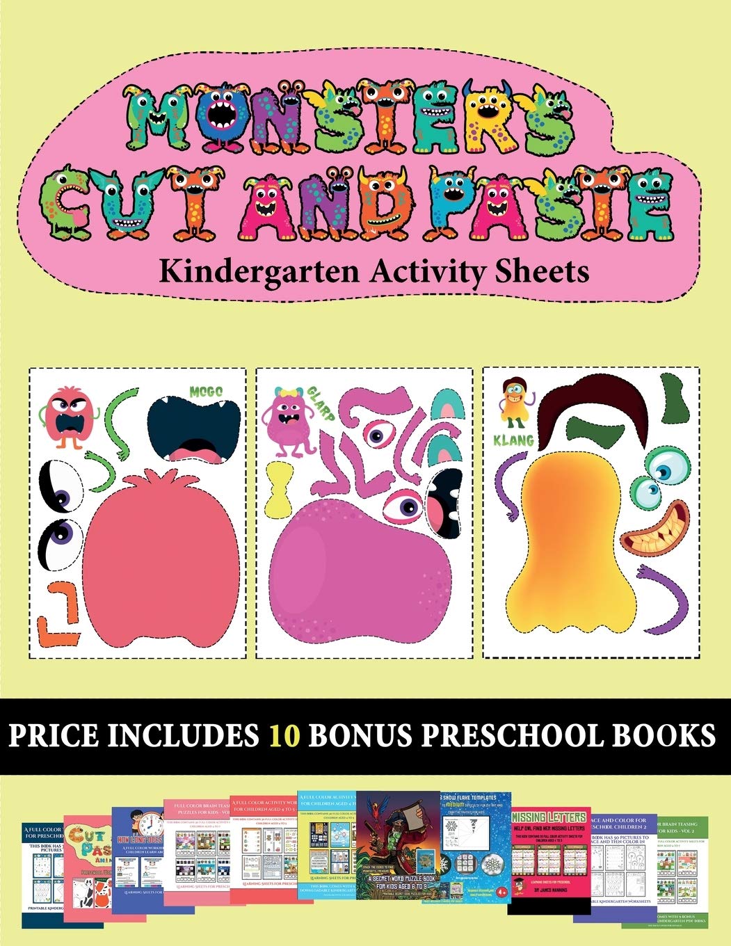 Kindergarten Activity Sheets (20 full-color kindergarten cut and paste activity sheets - Monsters): This book comes with collection of downloadable ... control, develop visuo-spatial skills, and t Tiptoi & Games