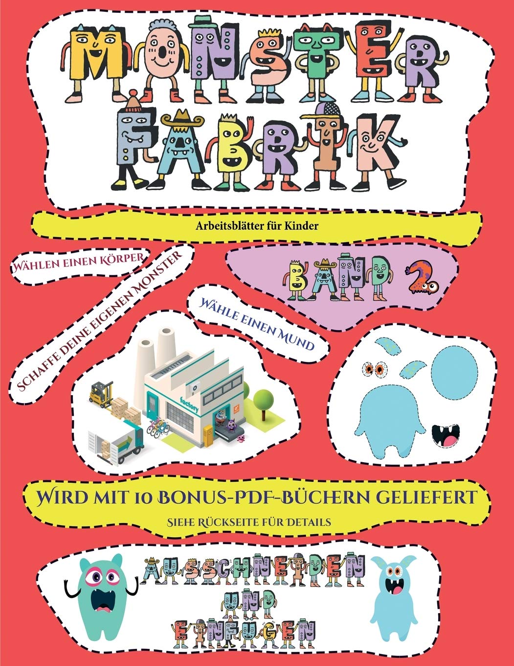 Arbeitsblatter fur Kinder: Ausschneiden und Einfugen -Monsterfabrik Band 2 Tiptoi & Games