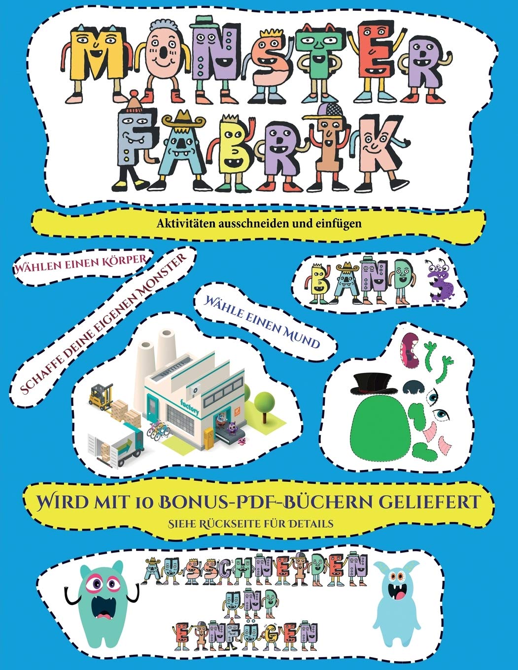 Aktivitaten ausschneiden und einfugen: Ausschneiden und Einfugen -Monsterfabrik Band 3 Tiptoi & Games