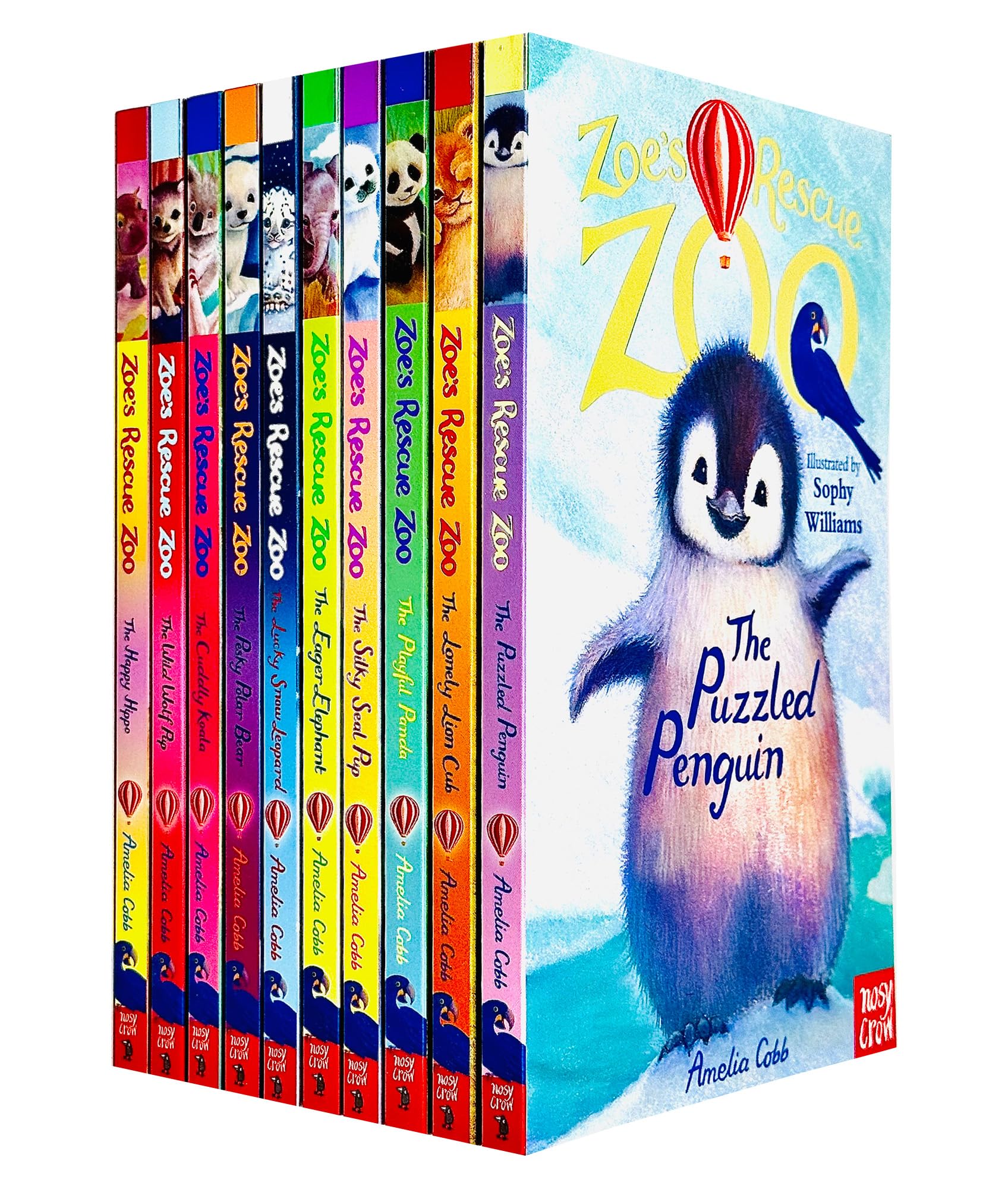 Zoe's Rescue Zoo 10 Books Collection Set by Amelia Cobb (The Puzzled Penguin, The Lonely Lion Cub, The Playful Panda, The Silky Seal Pup, Eager Elephant,Lucky Snow Leopard, Pesky Polar Bear and More) Fiction