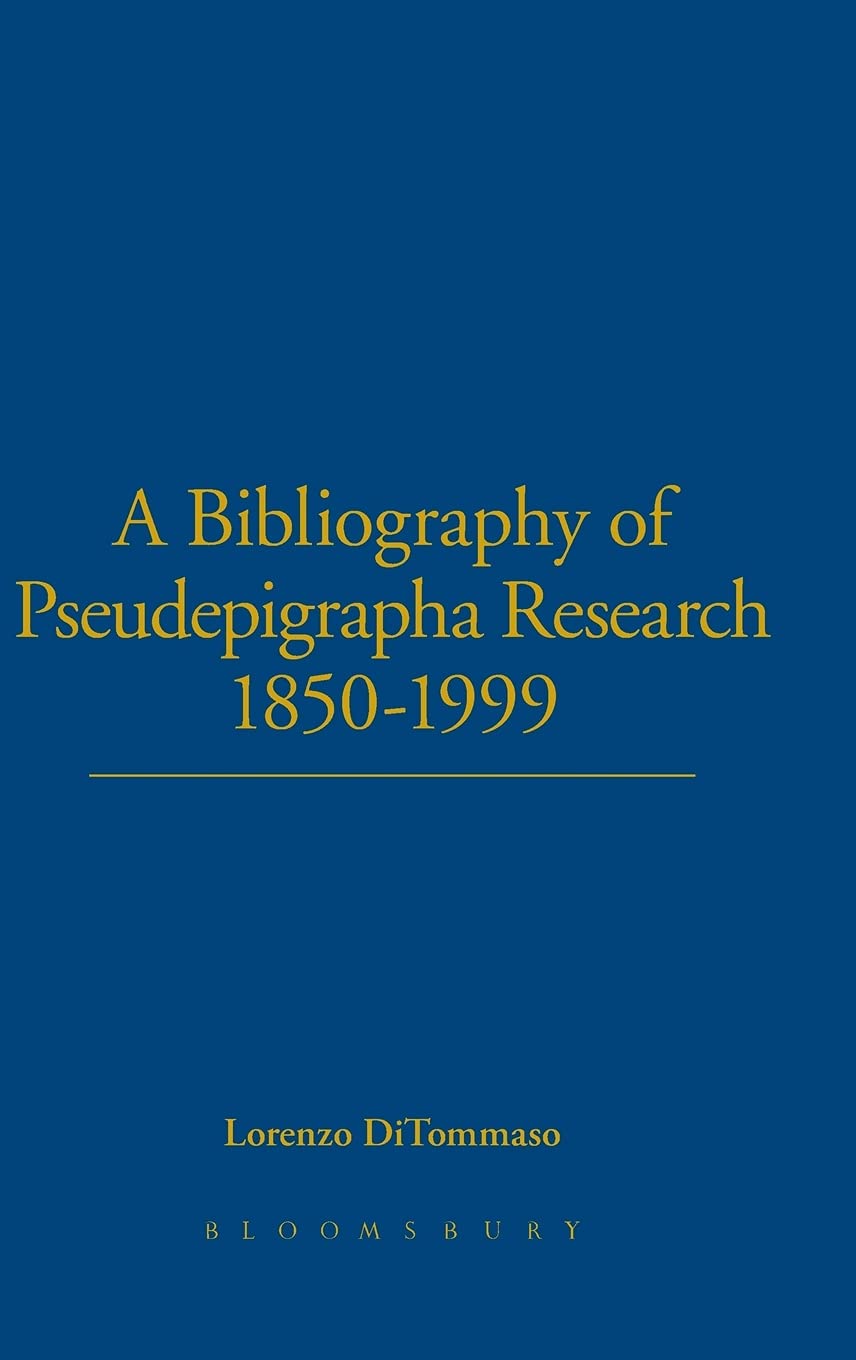 A Bibliography of Pseudepigrapha Research 1850-1999 Contemporary literature