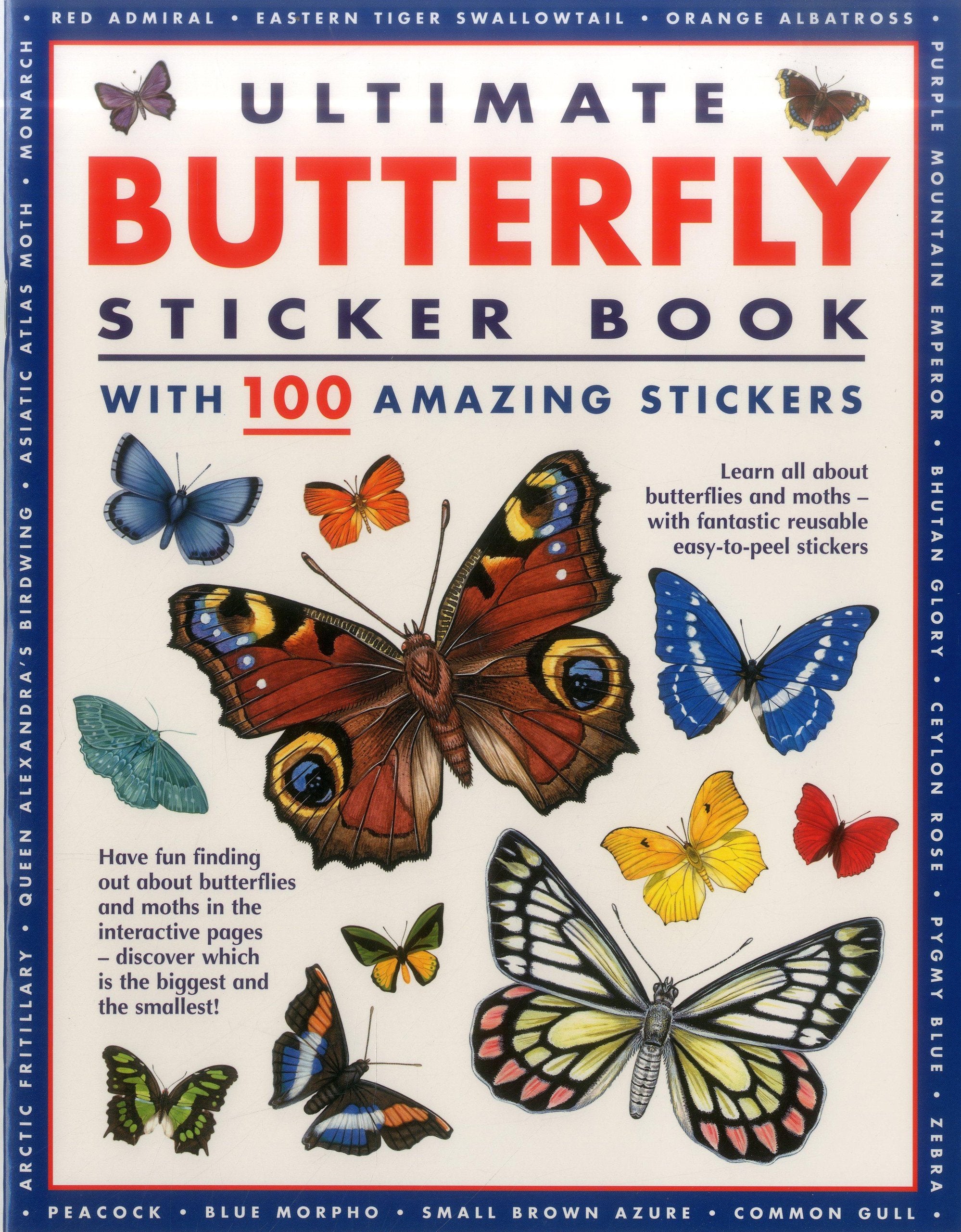 Ultimate Butterfly Sticker Book: With 100 Amazing Stickers (ultimate sticker book) Tiptoi & Games