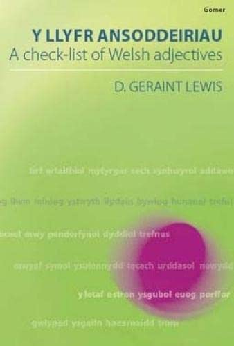 Llyfr Ansoddeiriau, Y/Check-List of Welsh Adjectives, A Books