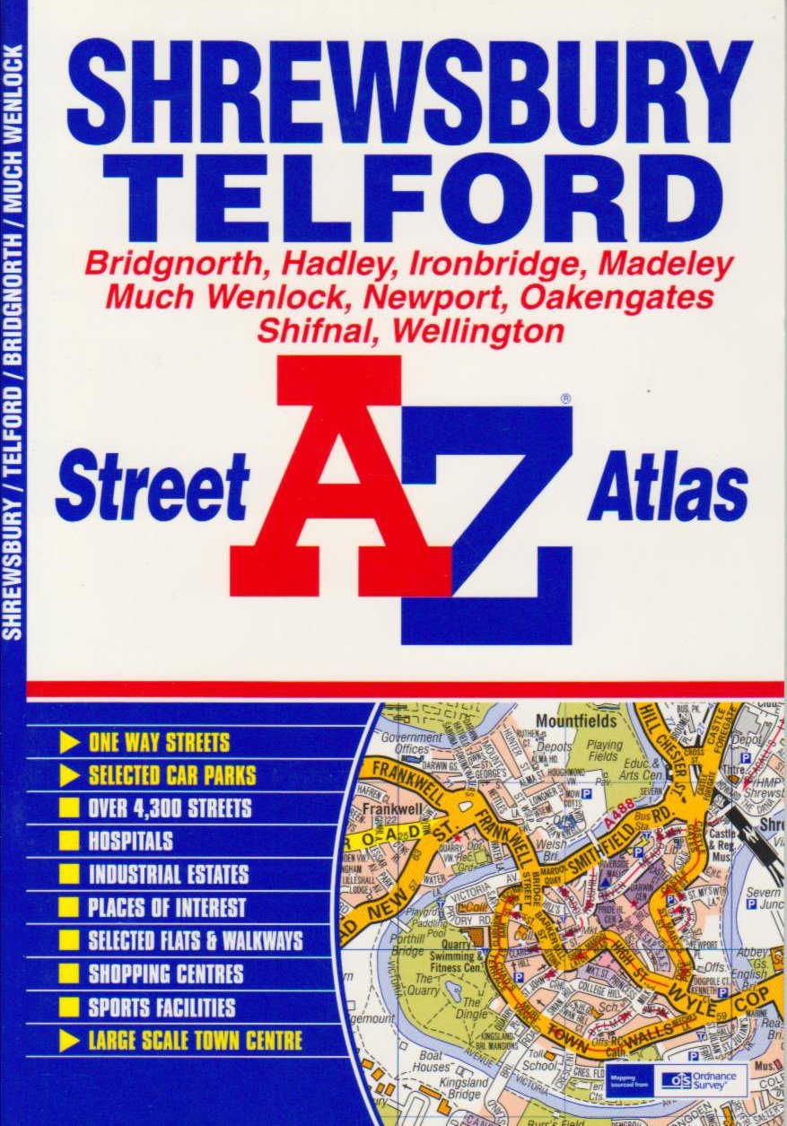 Shrewsbury and Telford Street Atlas book
