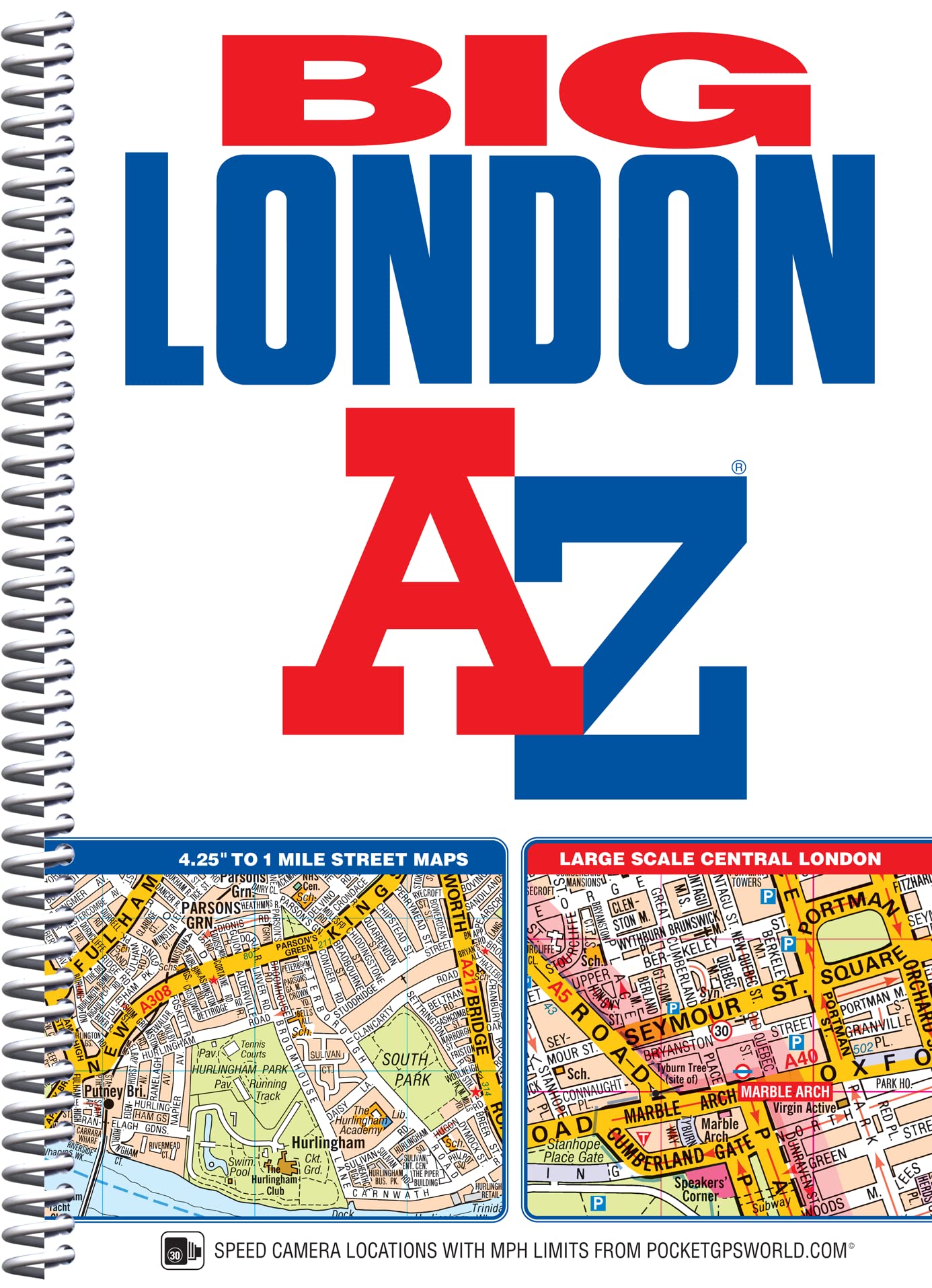 Big London A-Z: One way streets, congestion charging zone, hospitals, Industrial estates, places of interest, public buildings, selected car parks, ... with mph limits (London Street Atlases) Leisure, Home & Garden