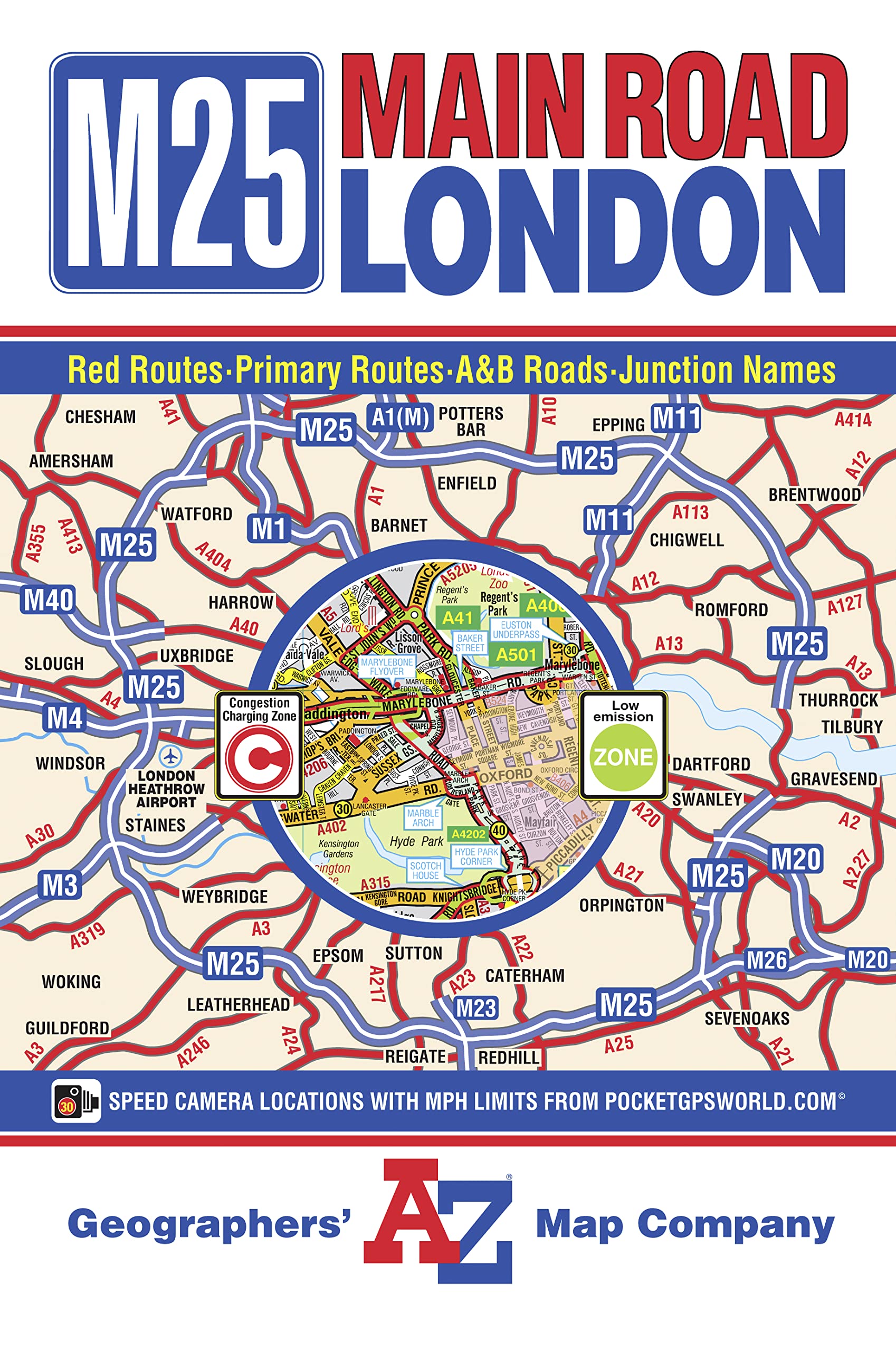 M25 Main Road Map of London (A-Z Road Map) Leisure, Home & Garden